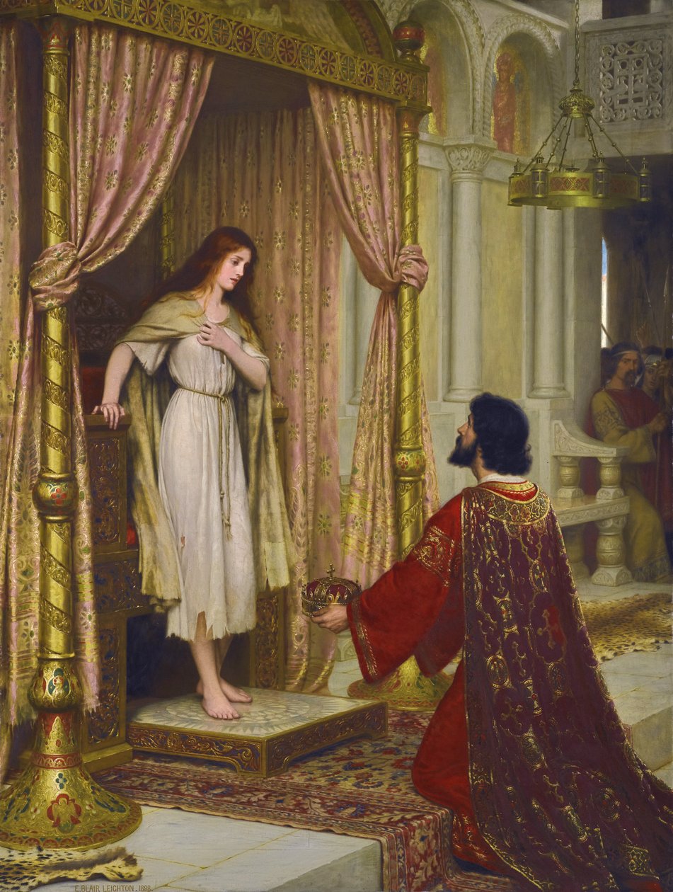 Král a žebračka od Edmund Leighton