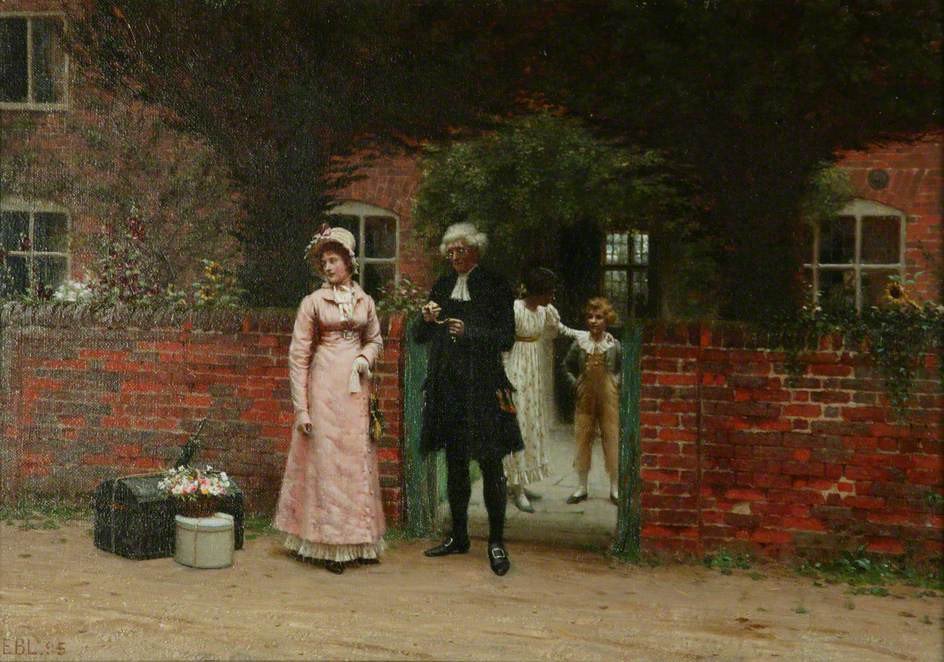 Čekání na trenéra od Edmund Leighton