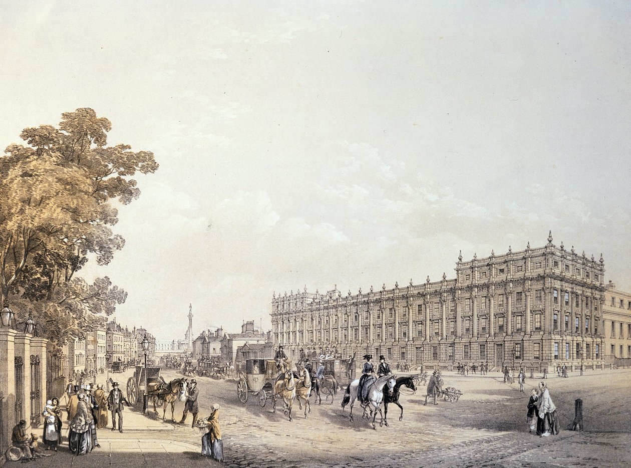 The Treasury, Whitehall, pub. od Lloyd Bros. und Co. 1852 od Edmund Walker