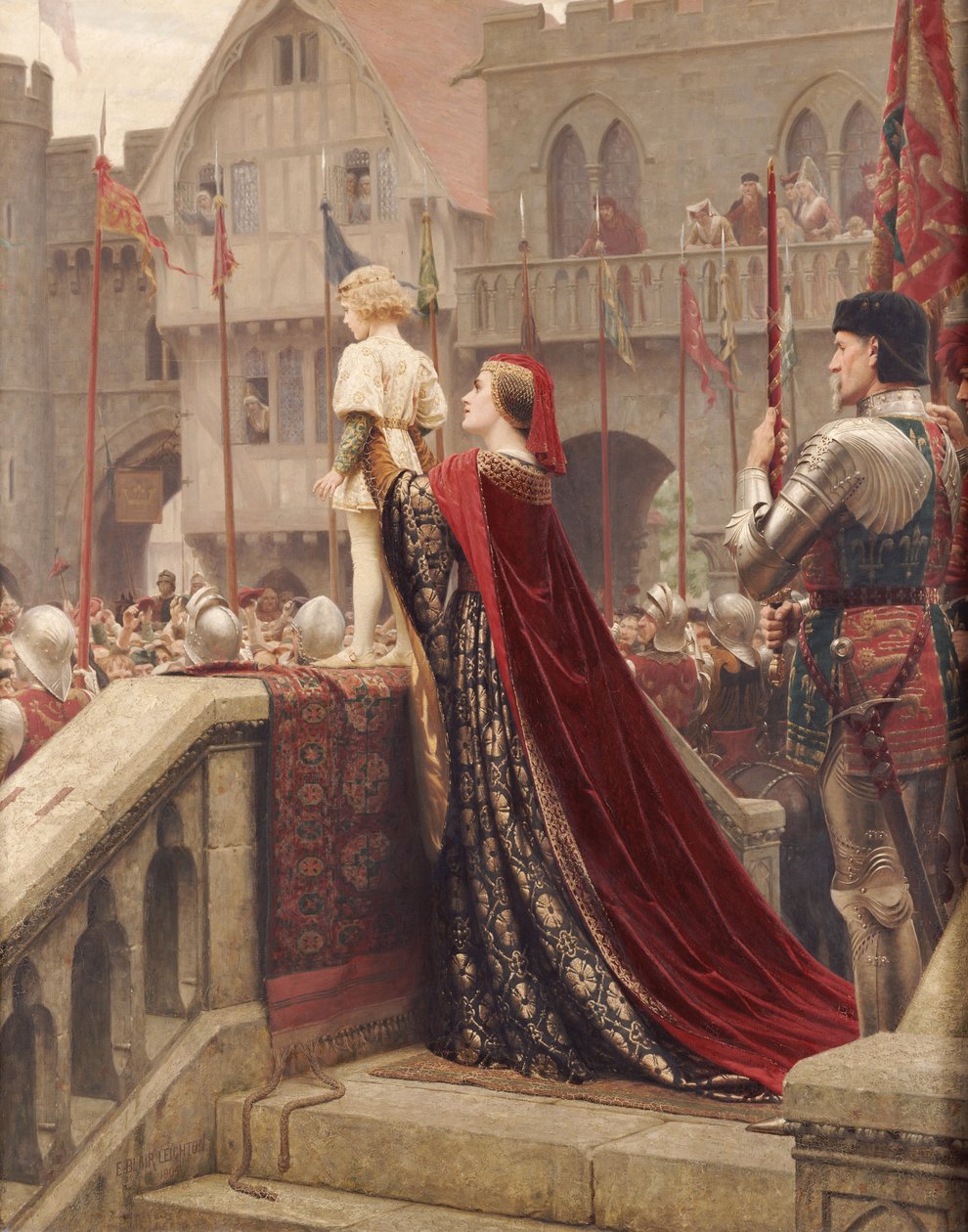Malý princ pravděpodobně včas požehnat královský trůn, 1904 od Edmund Blair Leighton