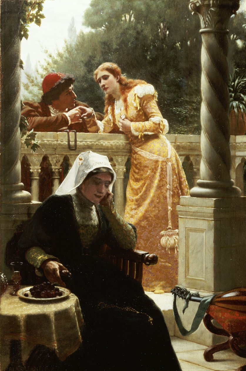 Ukradený rozhovor, 1888 od Edmund Blair Leighton
