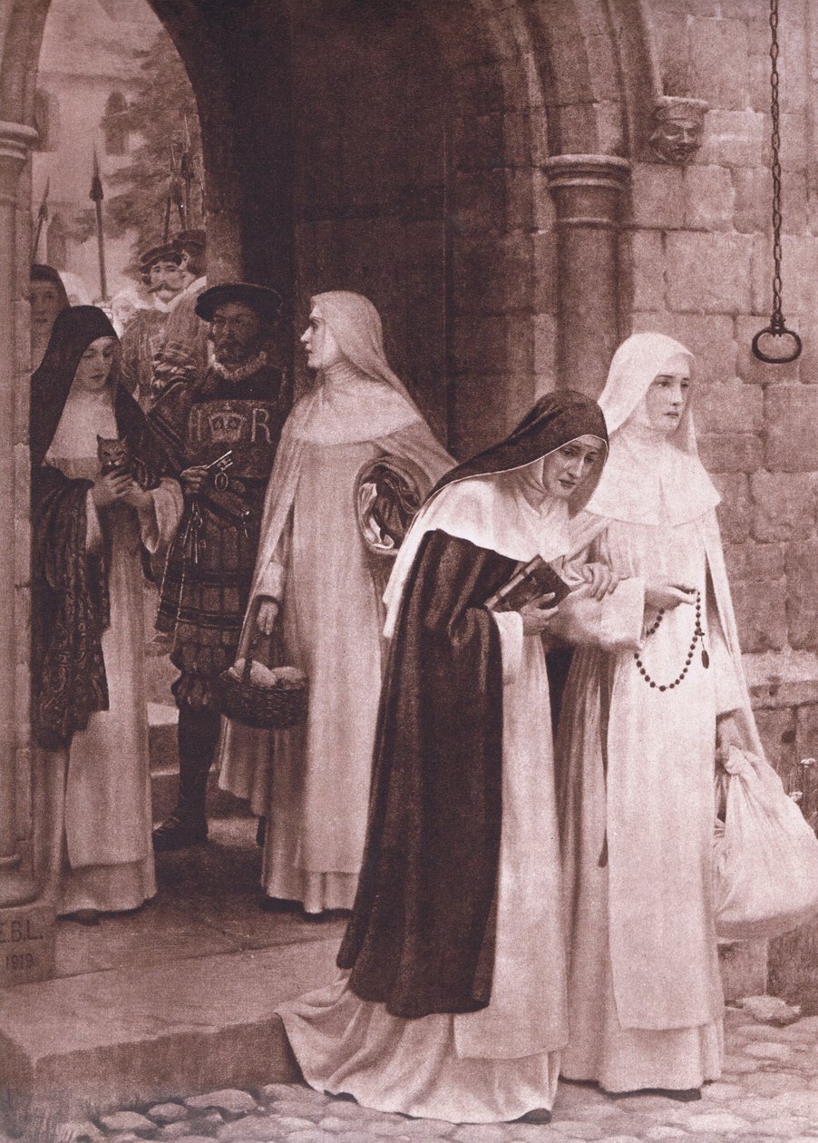 Vystěhován, z plakátů školy MacMillan, cca 1950-60 (litho) od Edmund Blair Leighton