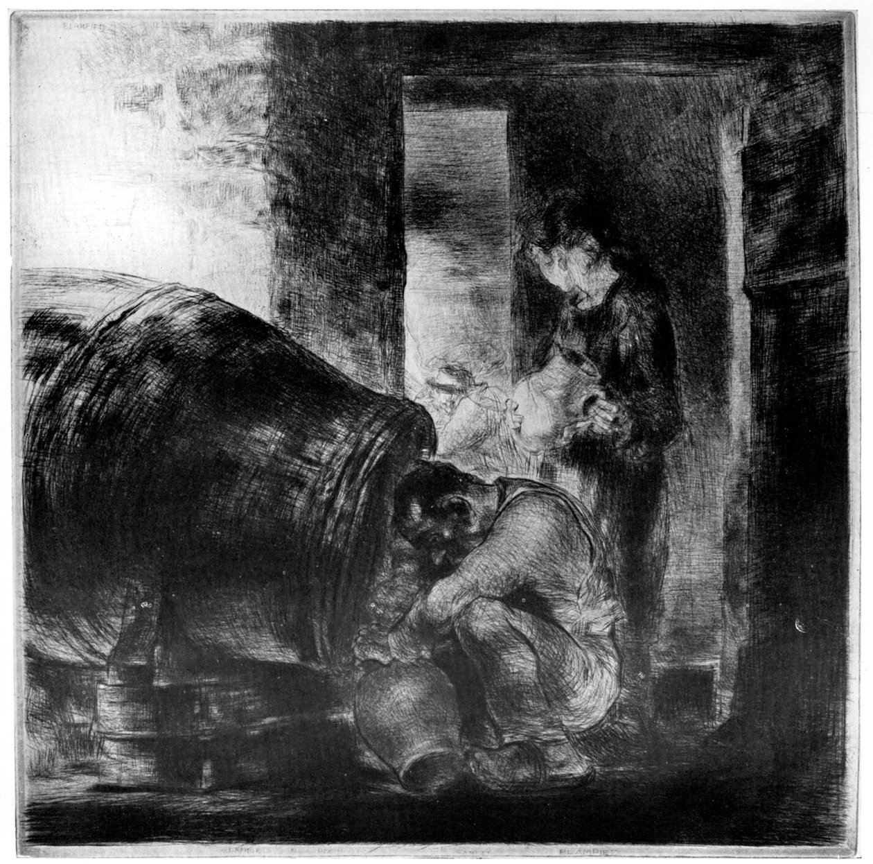 Cider Barrel, 1929 od Edmund Blampied