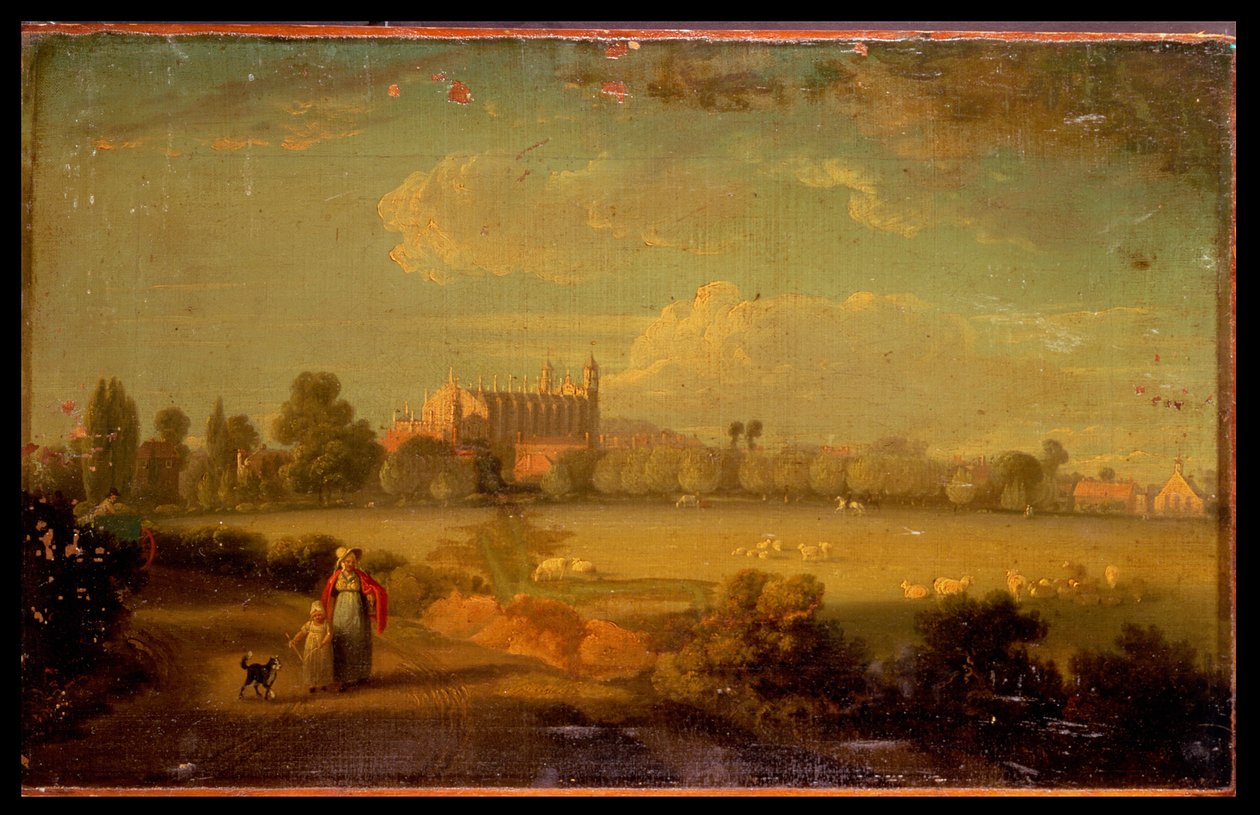 Pohled na Eton z hracích polí, 1822 od Edmund Bristow