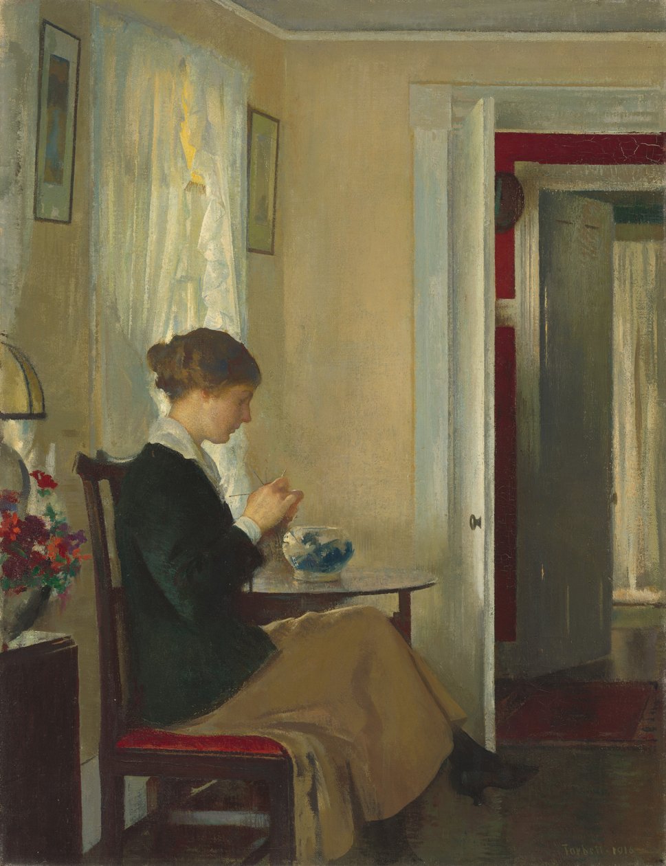 Josephine Knitting, 1916. od Edmund Charles Tarbell