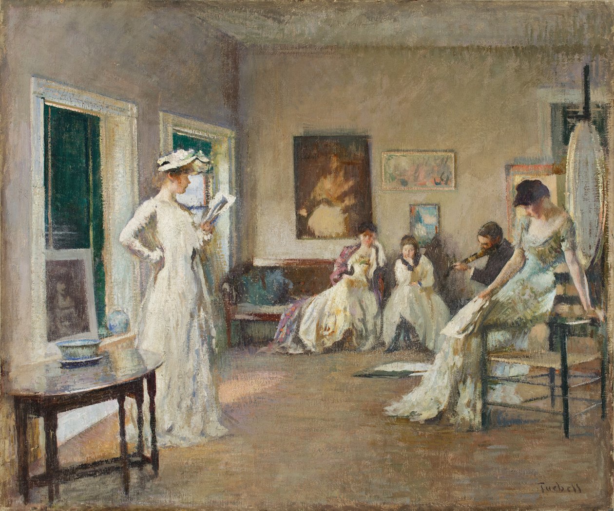 Zkouška ve studiu od Edmund Charles Tarbell
