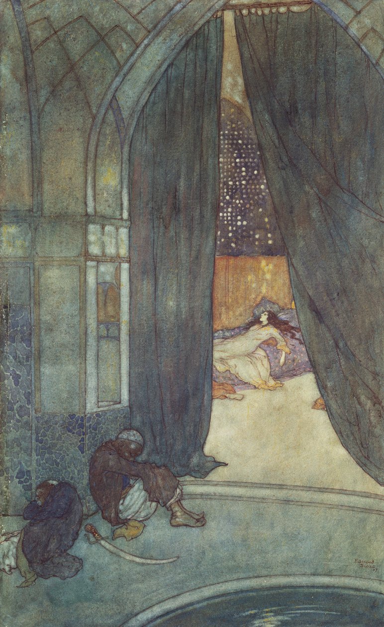 "Viděl černé eunuchy ležet ve spánku" od Edmund Dulac