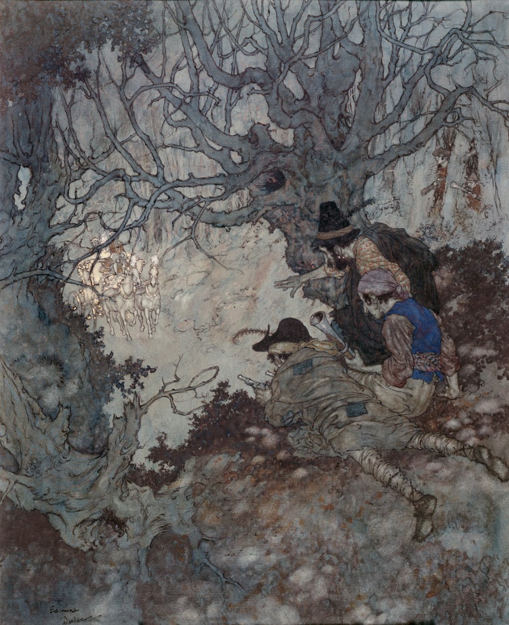 Je to zlato, je to zlato!", ilustrace k pohádce "Sněhová královna", Hans Christian Andersen od Edmund Dulac