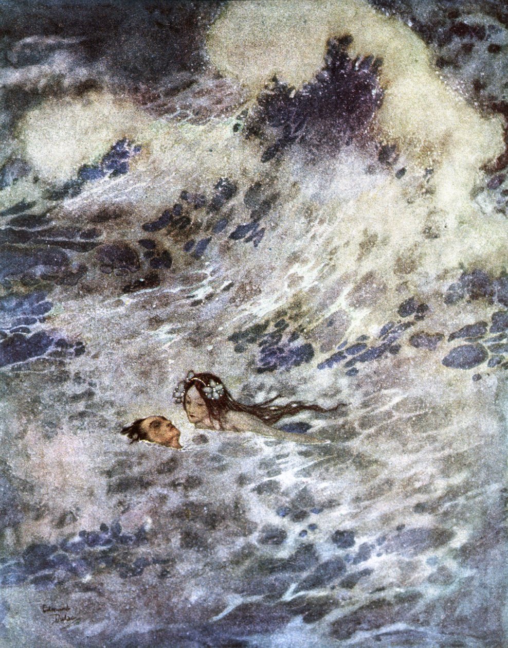Malá mořská víla (litografie) od Edmund Dulac