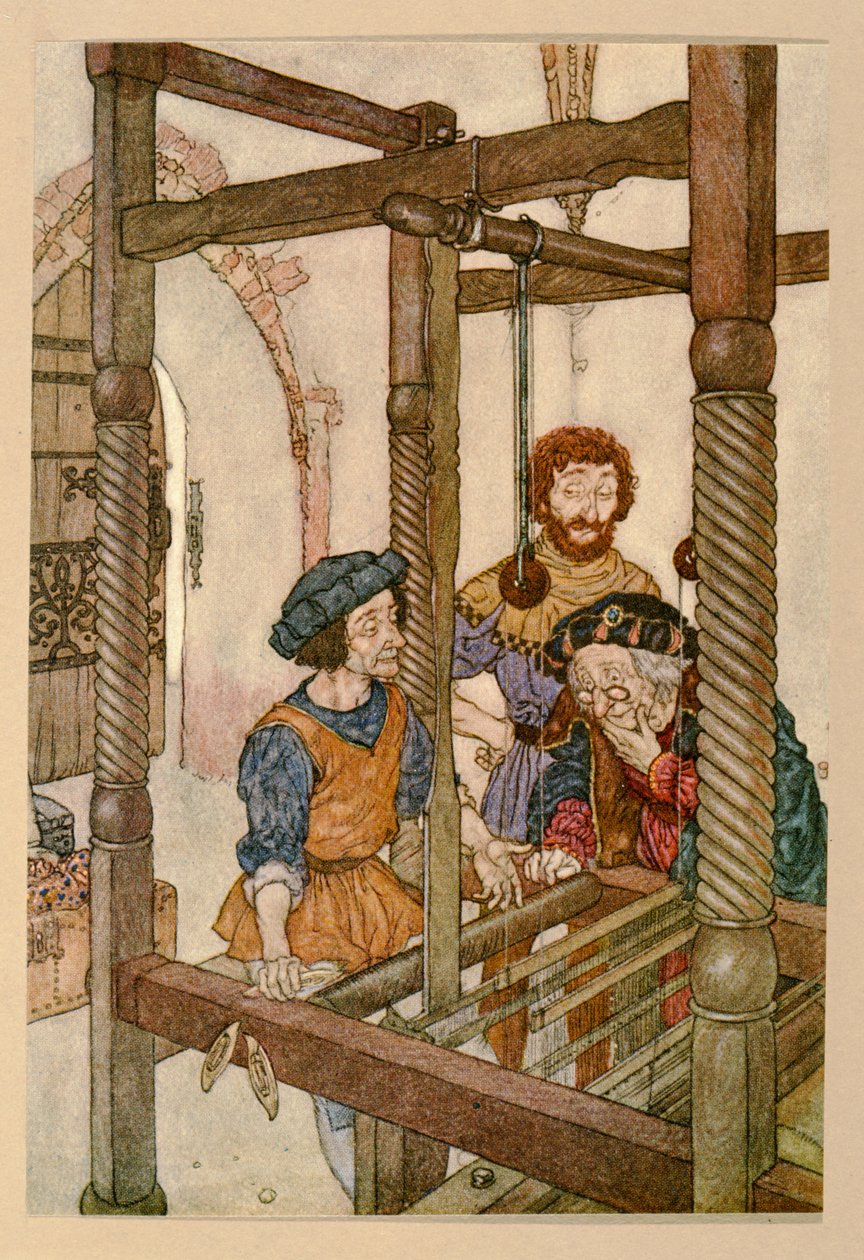 Tkalci, z knihy Císařovy nové šaty od Edmund Dulac