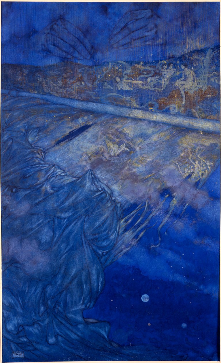 We Are Such Stuff as Dreams are Made On (Jsme taková věc, z níž se tvoří sny), z "Bouře od Edmund Dulac