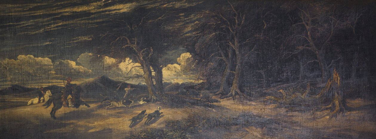 Lov na divoké prase v Xanthus v Lykii, kolem roku 1845 (olej na plátně) od Edmund G. Muller