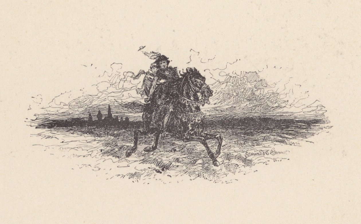 Ilustrace k filmu Předvečer svaté Anežky od Johna Keatse (litografie) od Edmund Henry Garrett