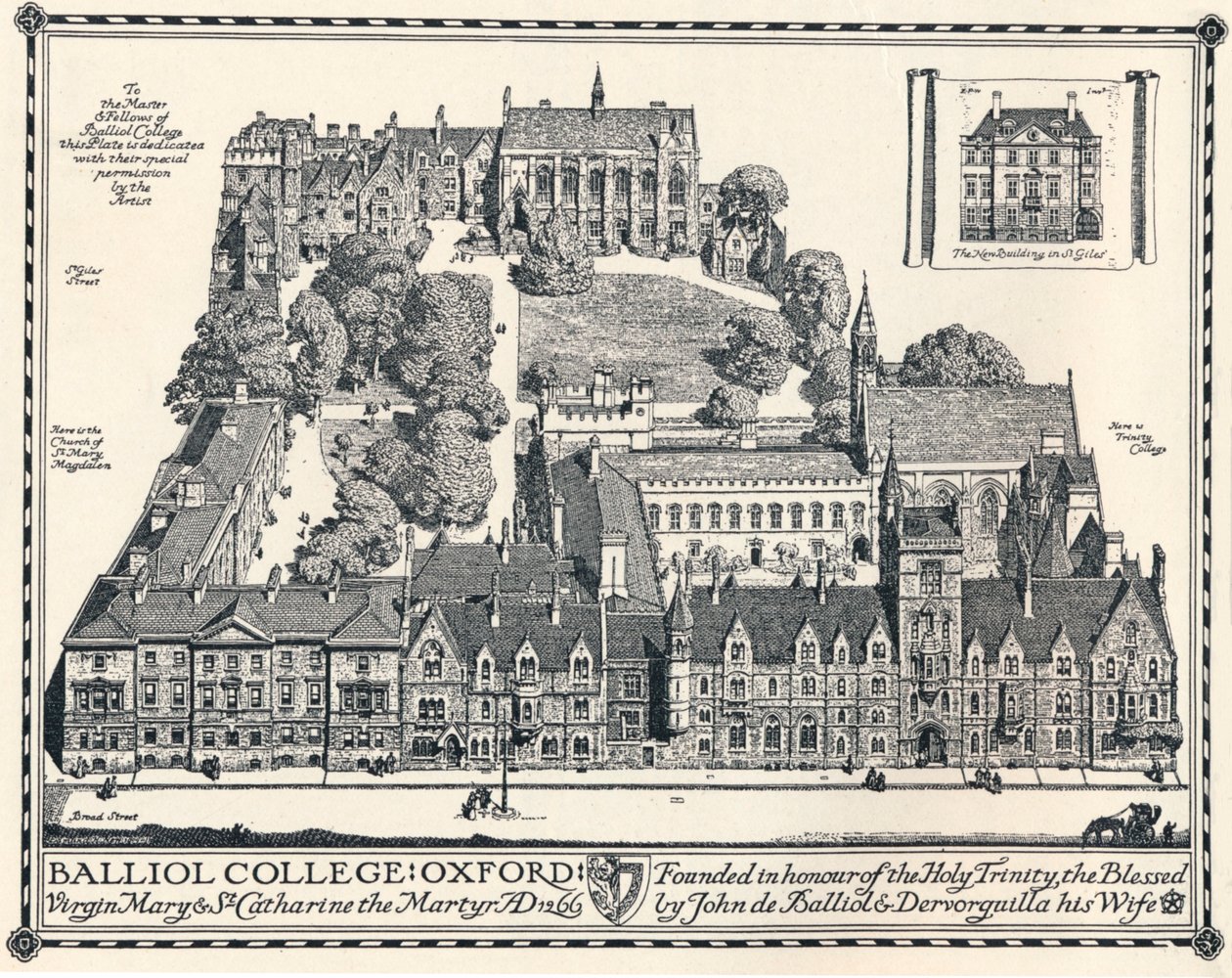 Balliol College, Oxford, 1905 od Edmund Hort New