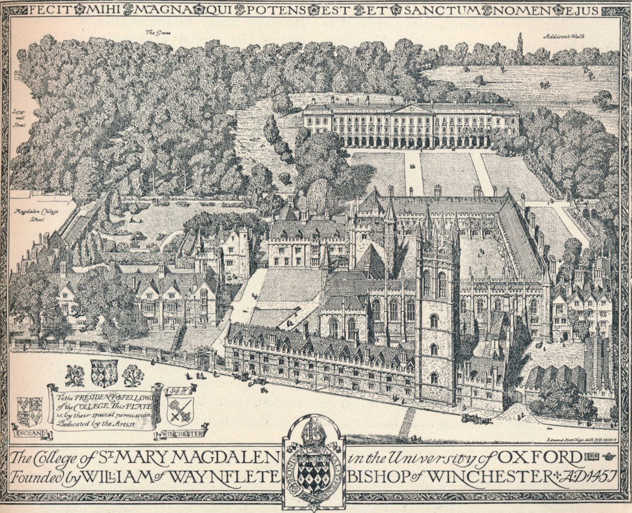 Magdalen College, Oxford, 1905 od Edmund Hort New