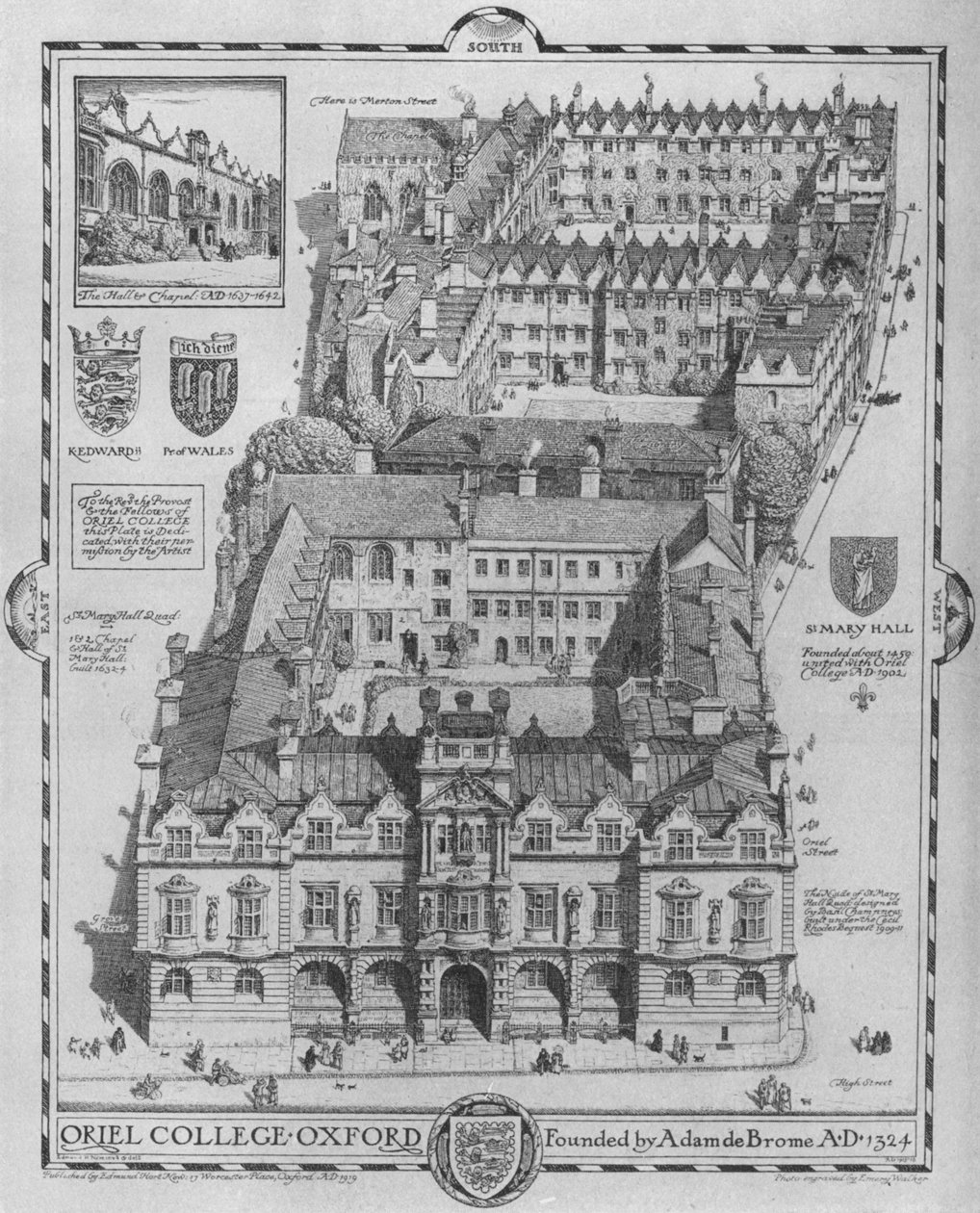Oriel College, Oxford, 1919 od Edmund Hort New