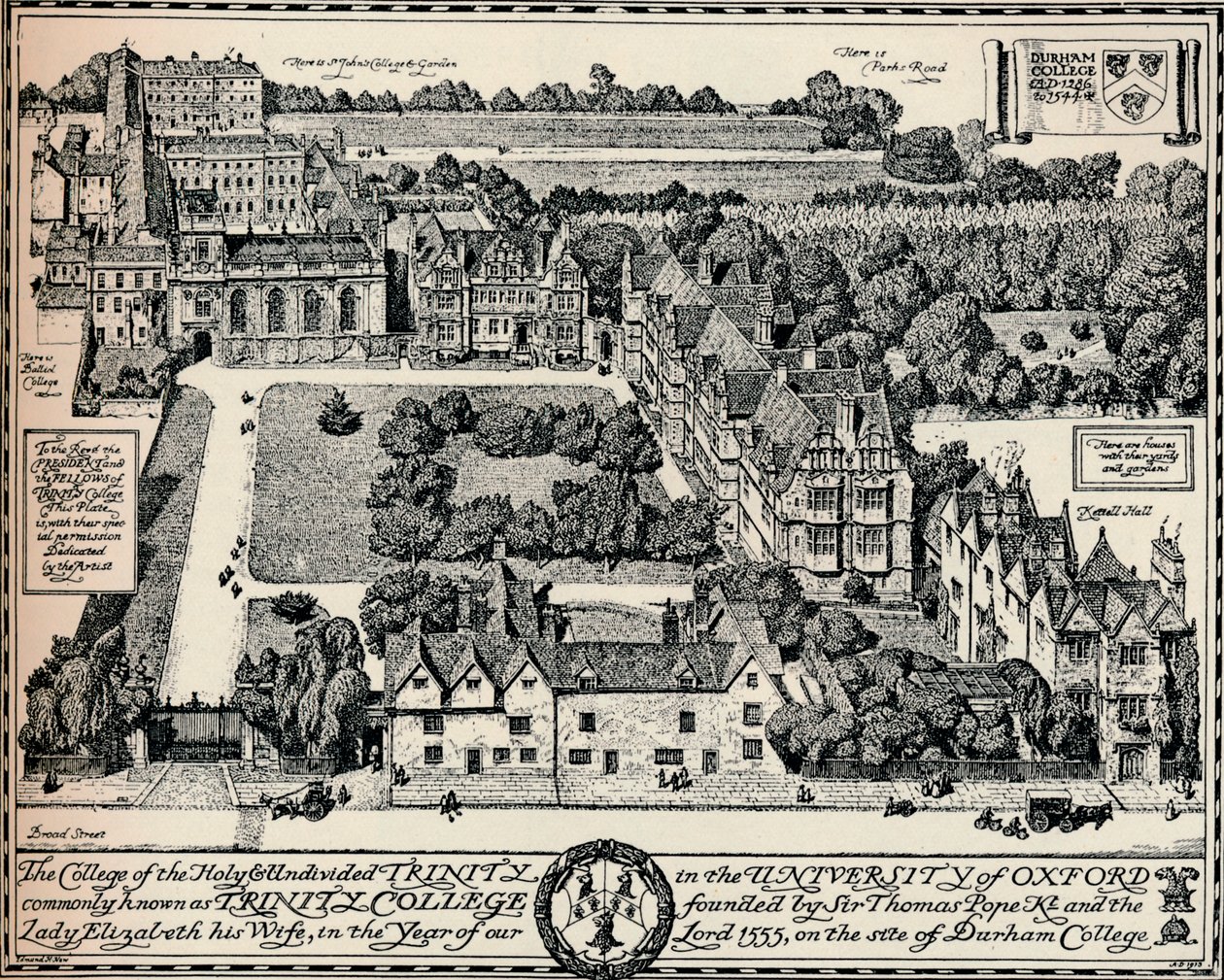 Trinity College, Oxford, 1905 od Edmund Hort New