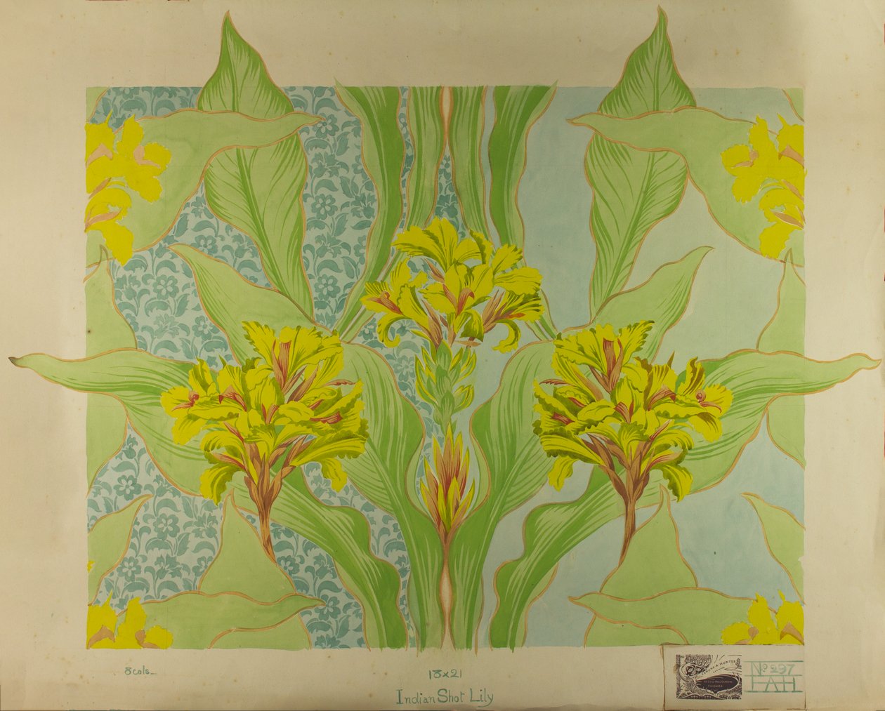 Indian Shot Lily, c.1895 (kvaš na papíře) od Edmund Hunter