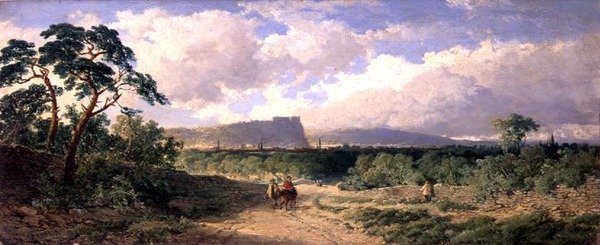 Pohled na Nottingham (olej na palubě) od Edmund John Niemann