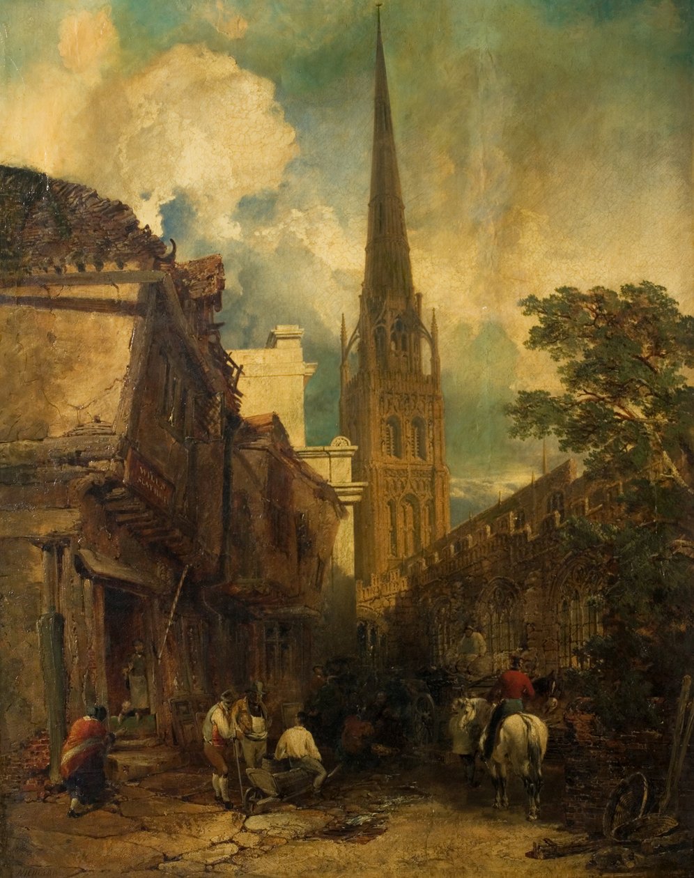 Bayley Lane, s Drapers Hall a St. Michael