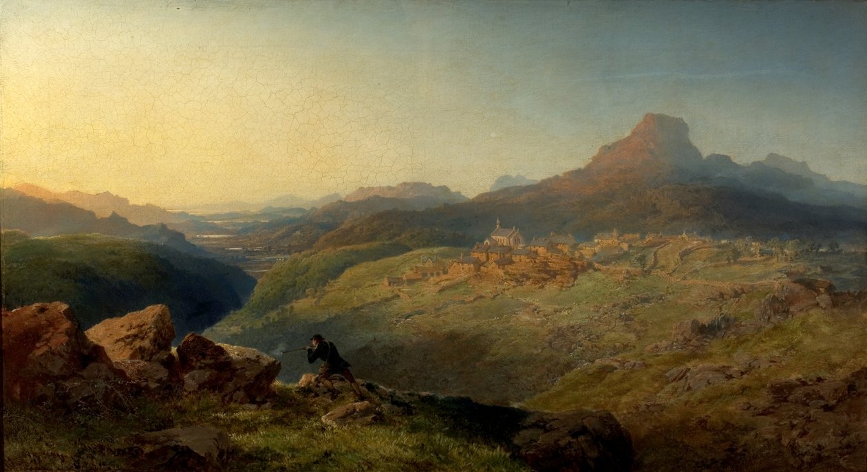 Město a údolí Ffestiniog, Wales od Edmund John Niemann