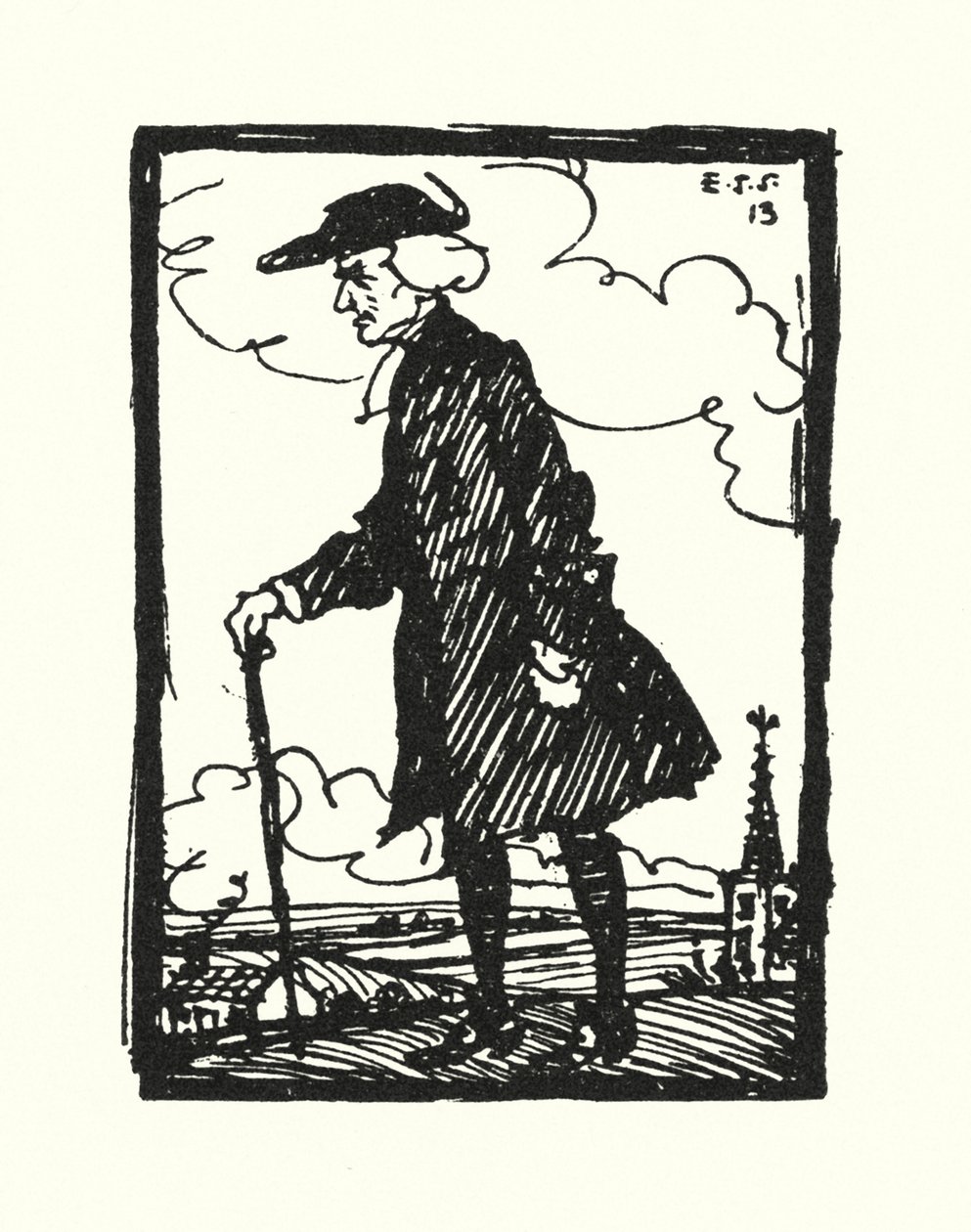 Ilustrace k Vicar of Wakefield od Olivera Goldsmitha (barevné lito) od Edmund Joseph Sullivan