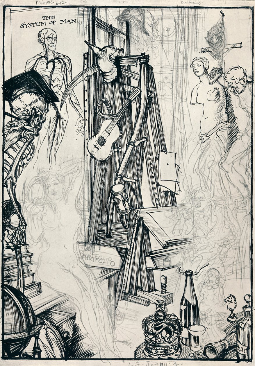 The Cartoonist - Stage IV, c1920 od Edmund Joseph Sullivan