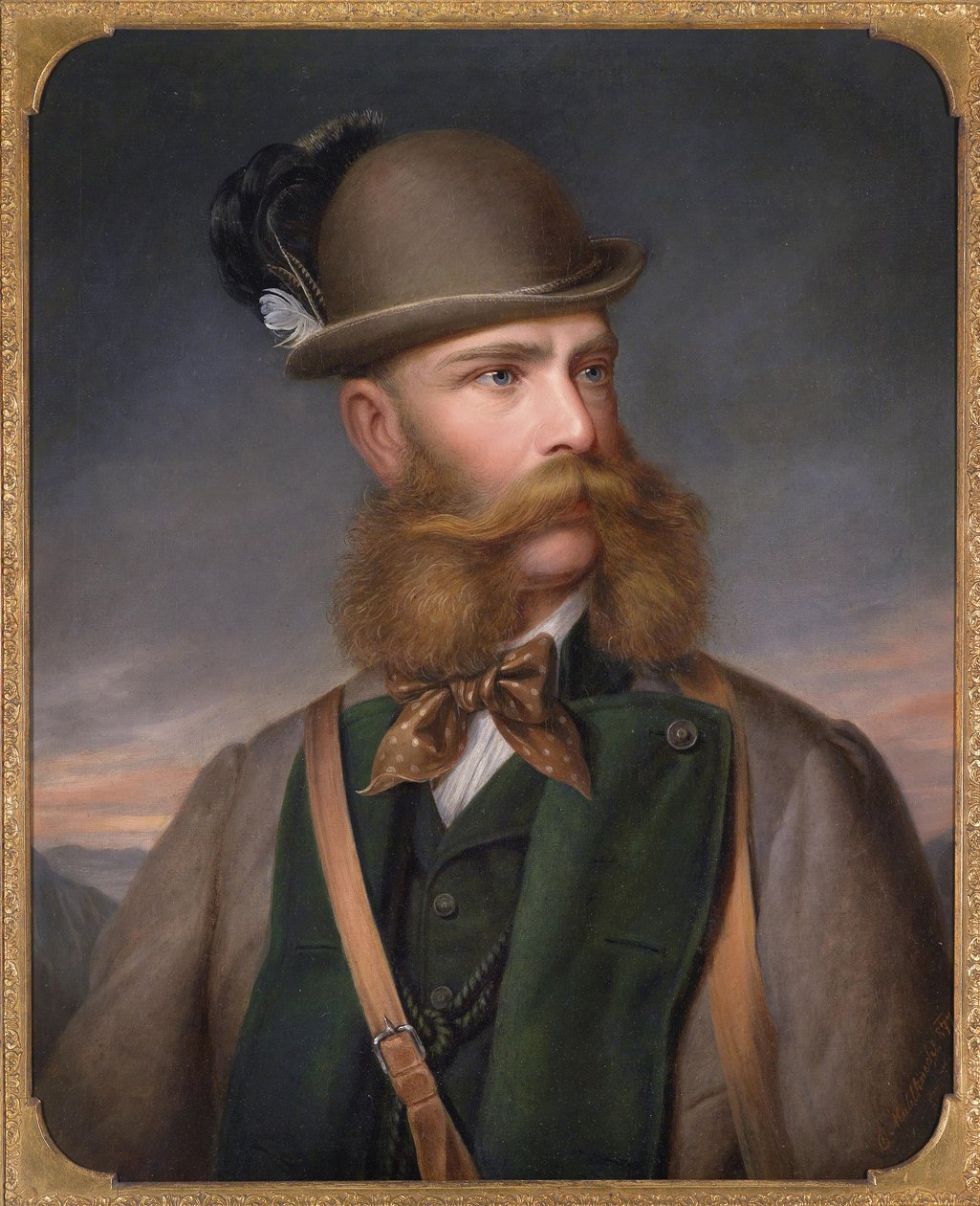 Portrét Františka Josefa I. Rakouska v loveckých šatech, 1877 od Edmund Mahlknecht