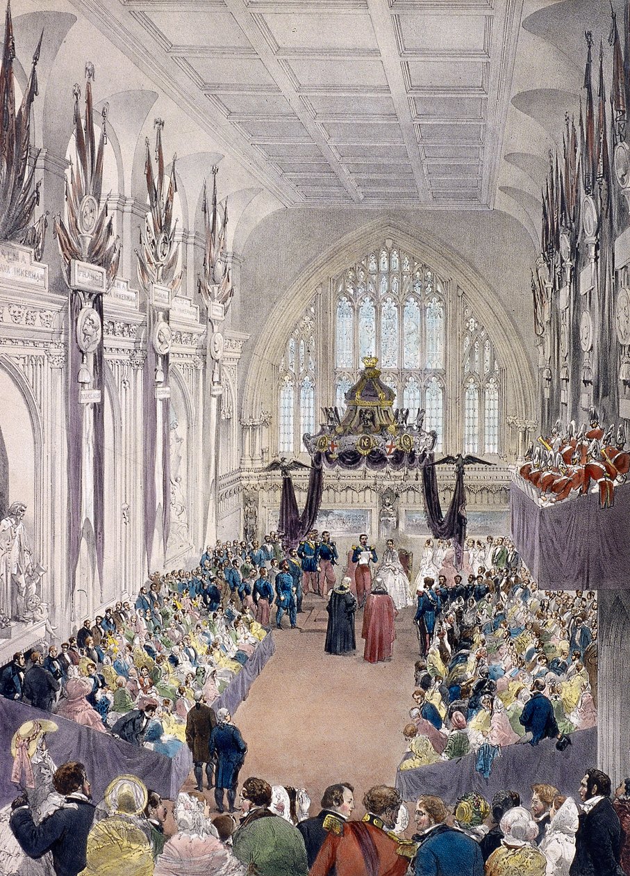 Napoleon III a císařovna Eugenie v Guildhall, Londýn, 1855 od Edmund Morin