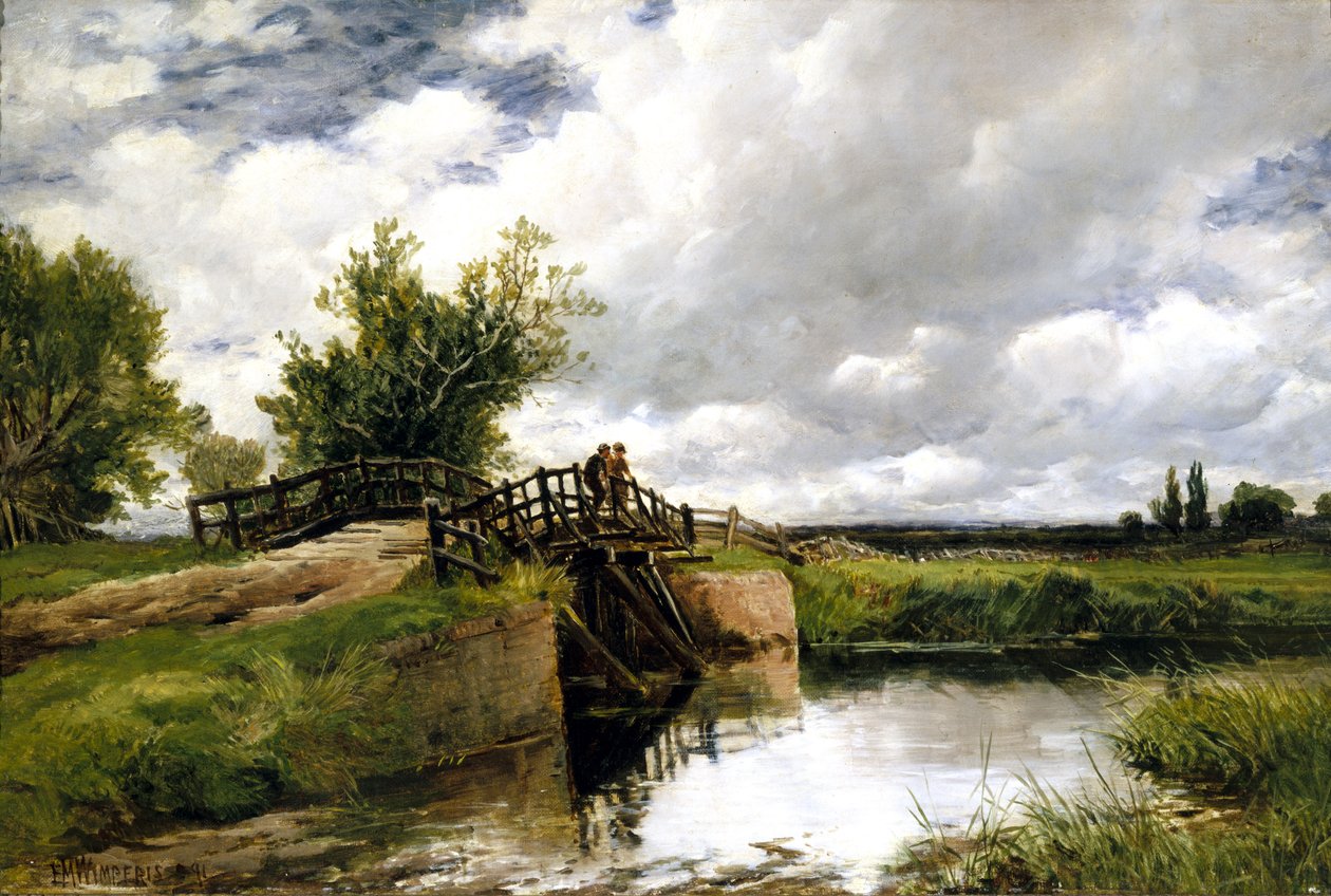 Černý most na Ouse, 1891 od Edmund Morison Wimperis