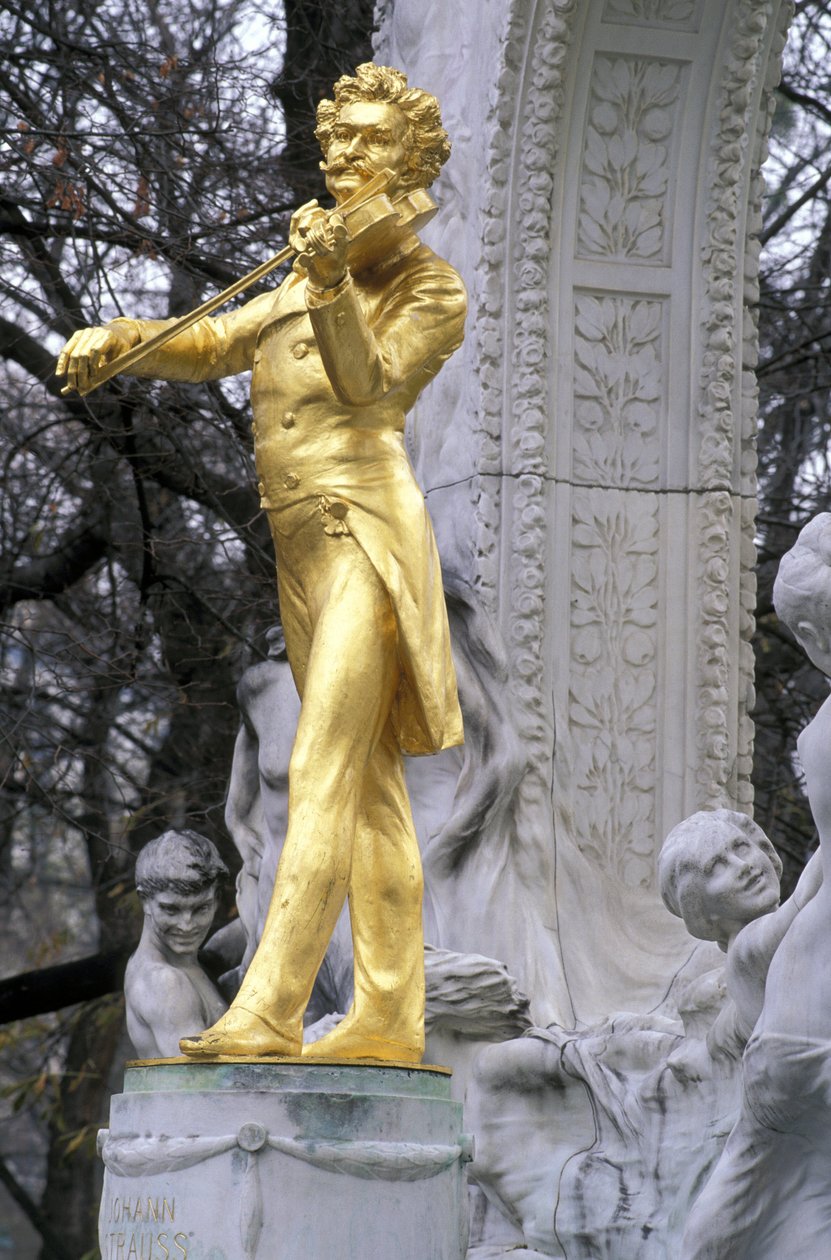 Straussova socha, Vídeň, Rakousko od Edmund Ritter von Hellmer