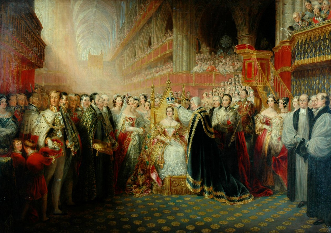 Korunovace královny Viktorie (olej na plátně) od Edmund Thomas Parris