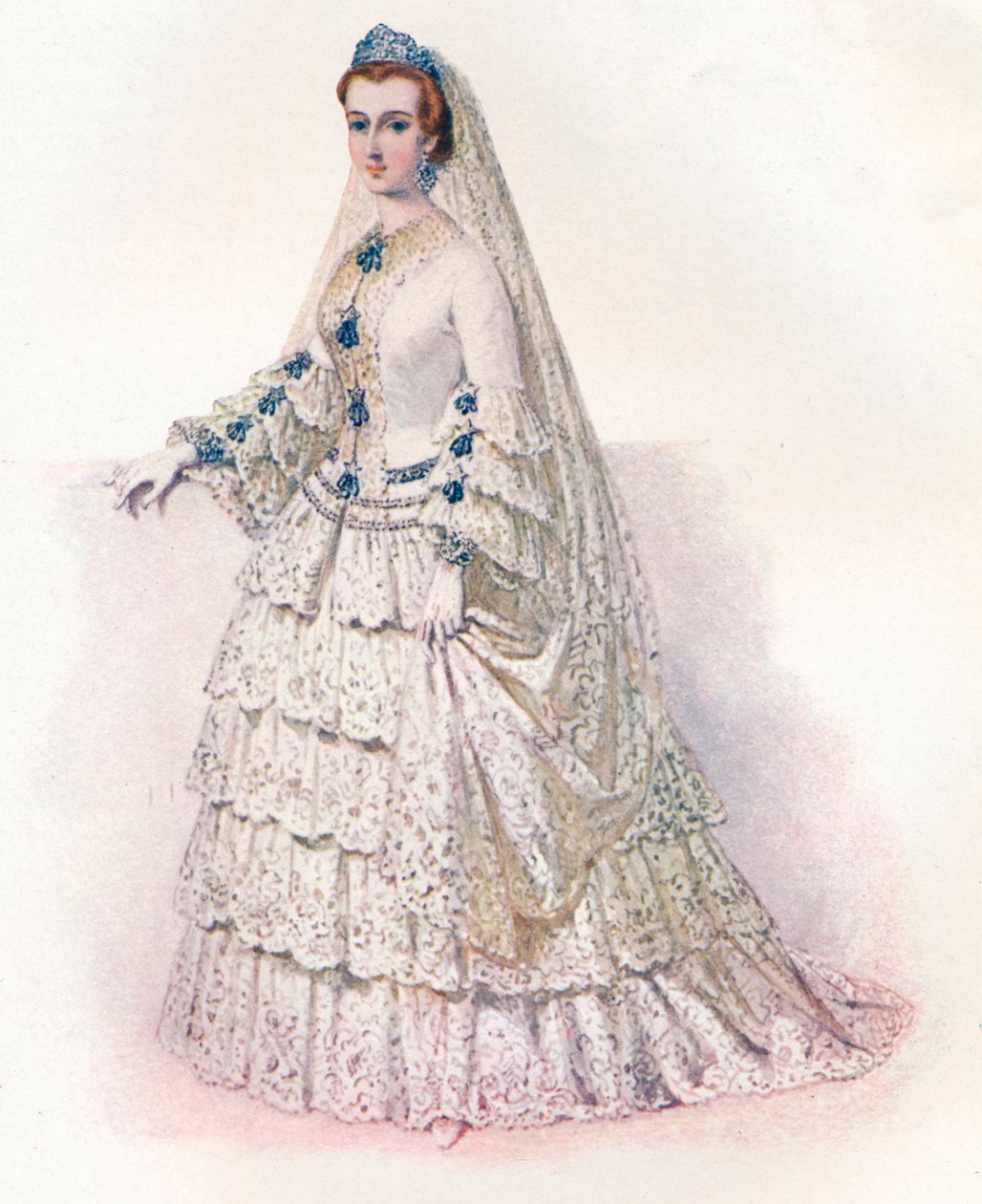 Císařovna Eugenie ve svatebních šatech, 1853, 1902 od Edmund Thomas Parris