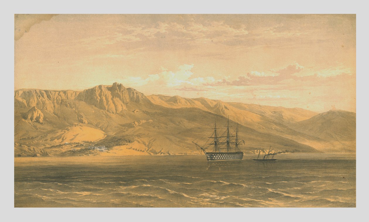 Palác prince Woronzoffa poblíž Jalty na jižním pobřeží Krymu, 1854, 1855. od Edmund Walker