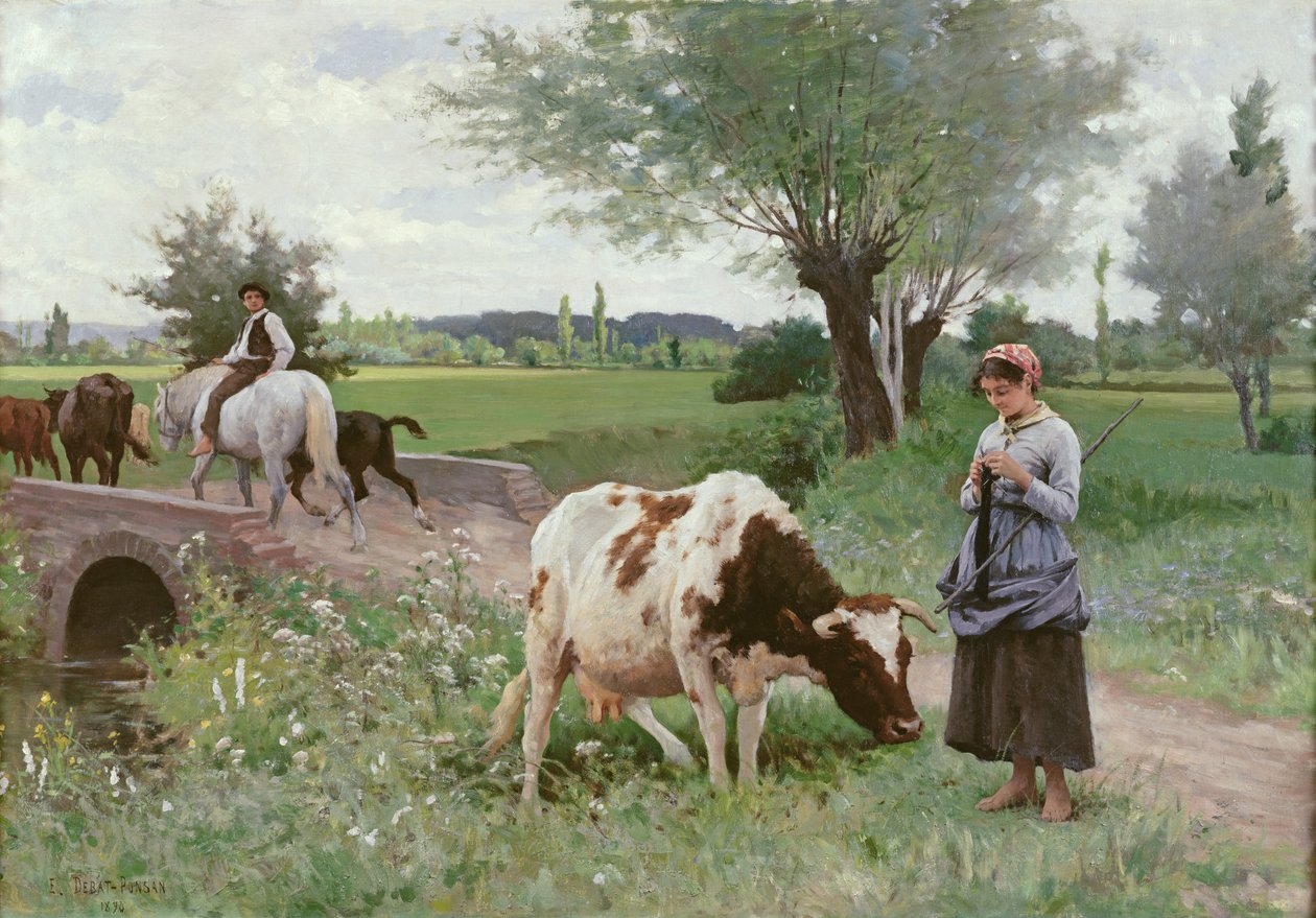 Dobře udržovaná kráva, 1890 od Edouard Debat Ponsan