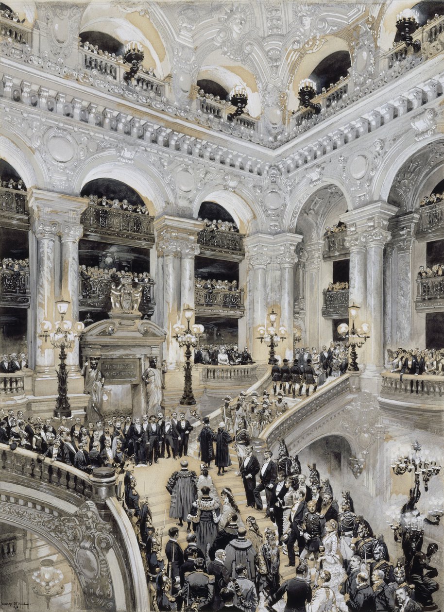 Slavnostní otevření Pařížské opery, 5. ledna od Jean Baptiste Edouard Detaille