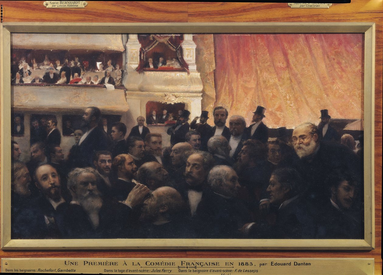 První noc v Comedie Francaise v roce 1885 od Edouard Joseph Dantan