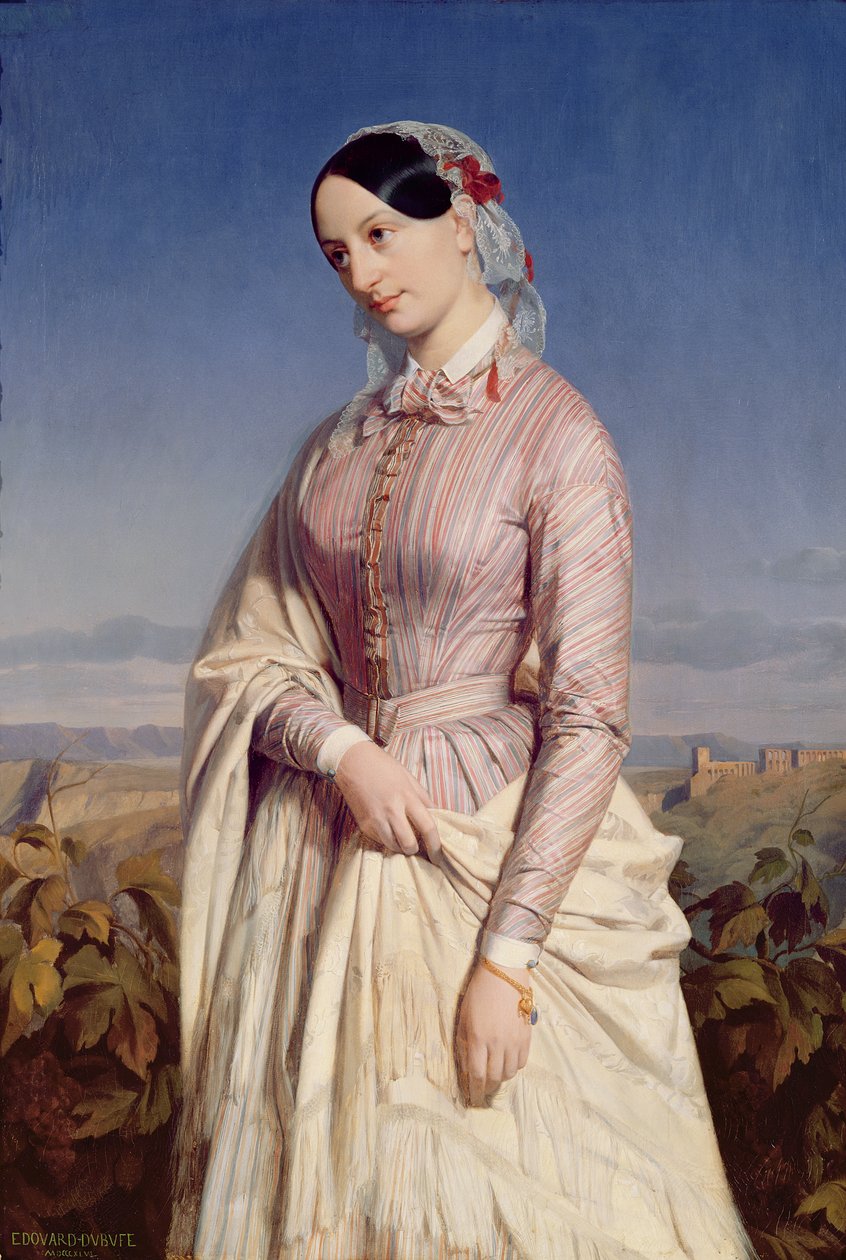 Portrét ženy, c.1846 od Edouard Louis Dubufe