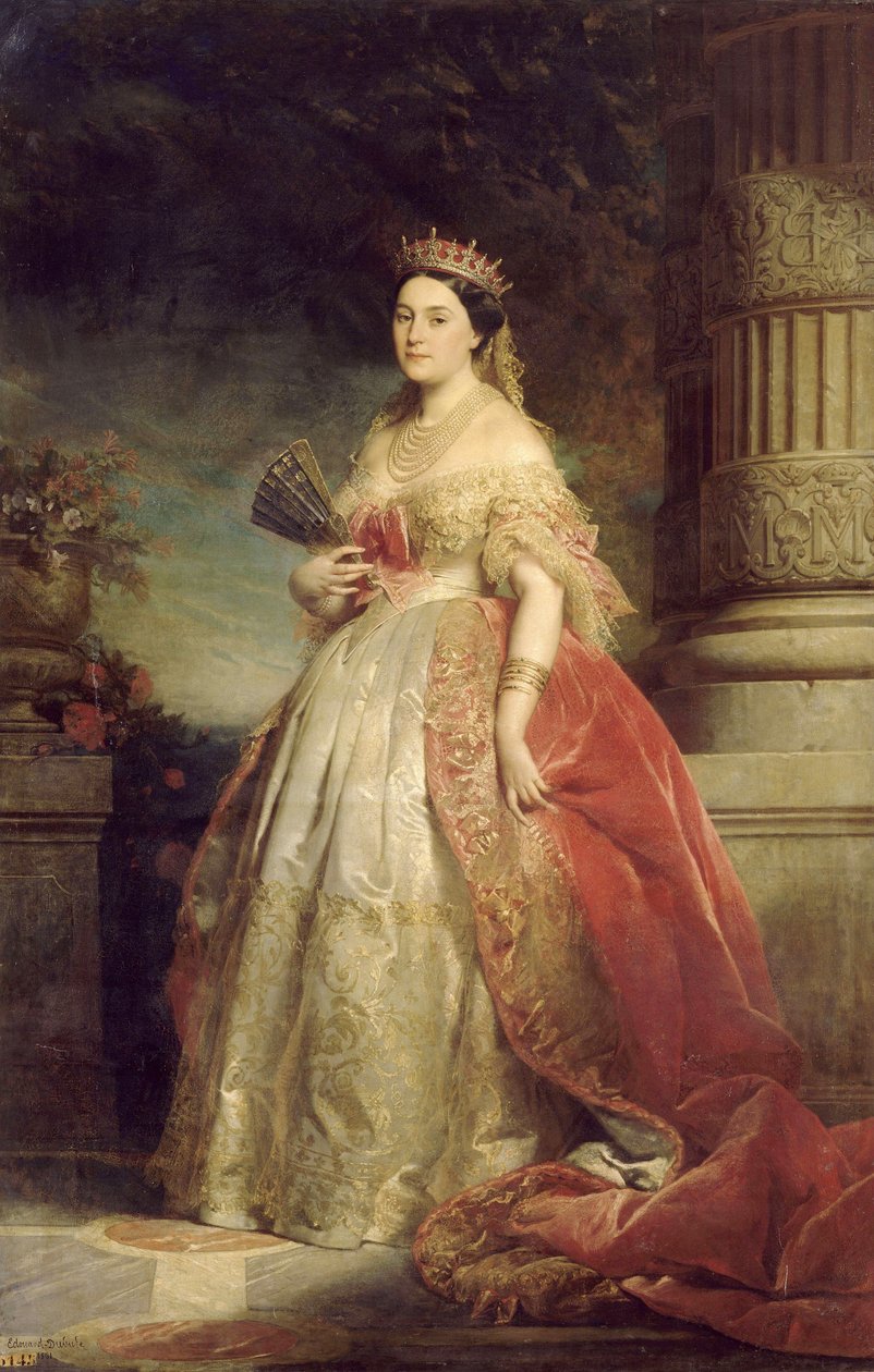 Portrét císařovny Eugenie od Edouard Louis Dubufe