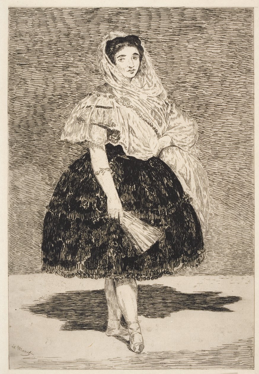 Lola de Valence, 1863 (lept a akvatinta) od Édouard Manet