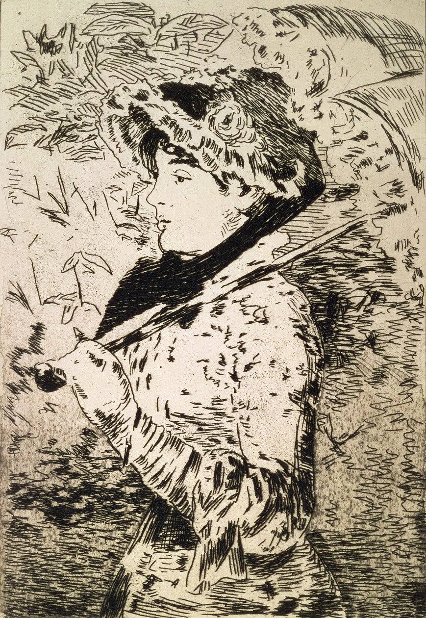 Spring (Jeanne), 1882 (lept a akvatinta) od Édouard Manet