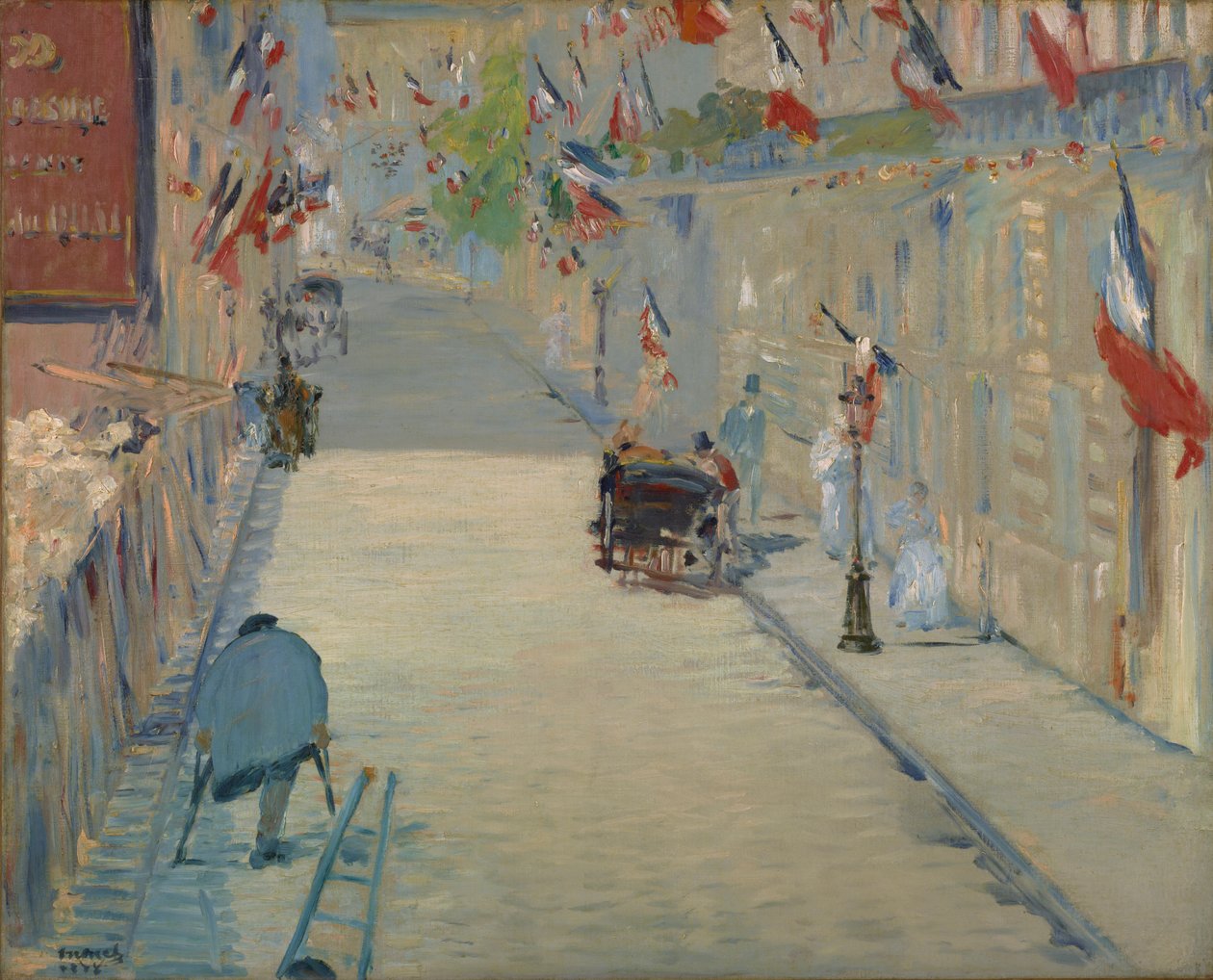 Rue Mosnier s vlajkami, 1878 od Édouard Manet