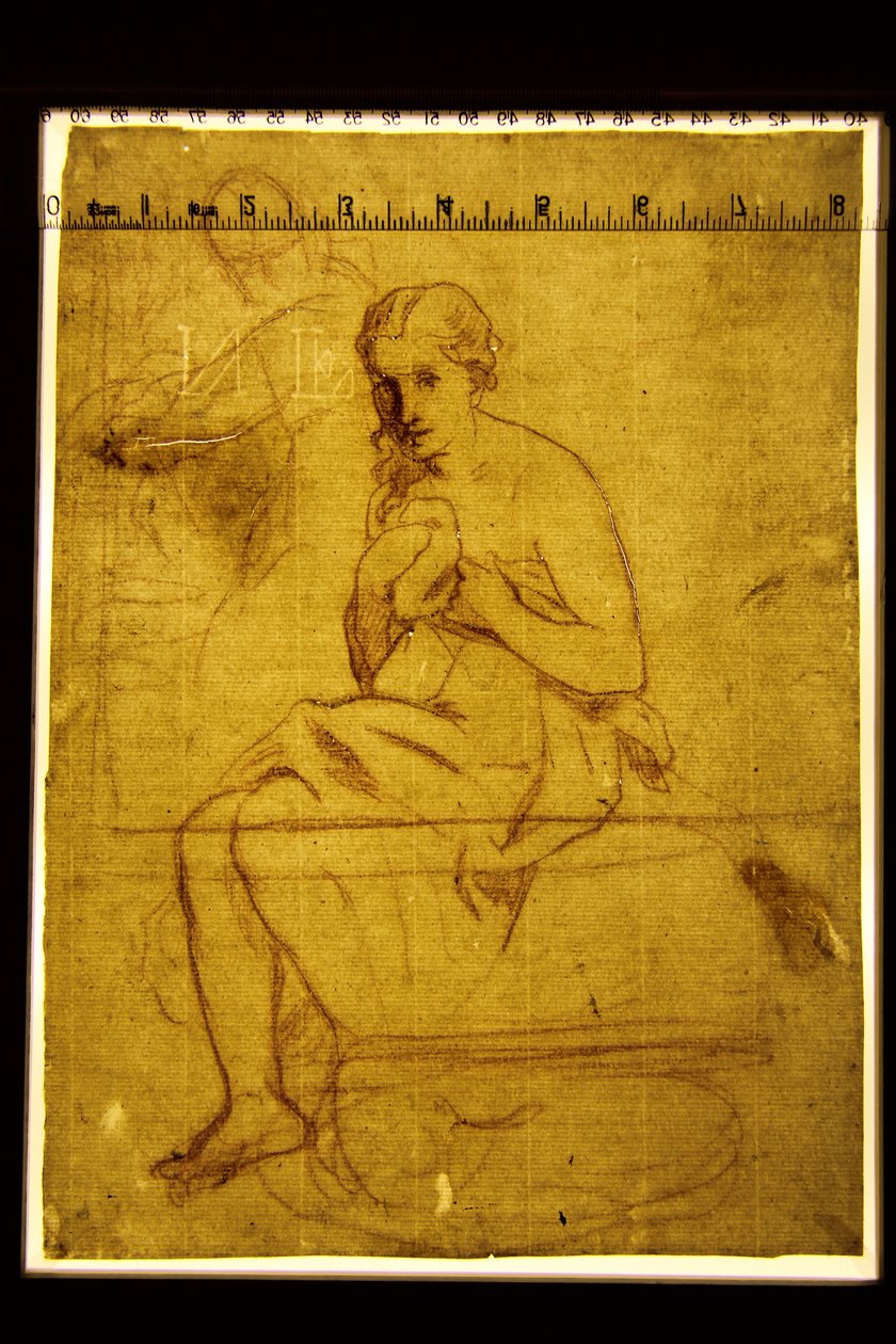 Světelný obraz La Toilette, 1860 (křída na papíře) (viz také 5838671-2) od Édouard Manet