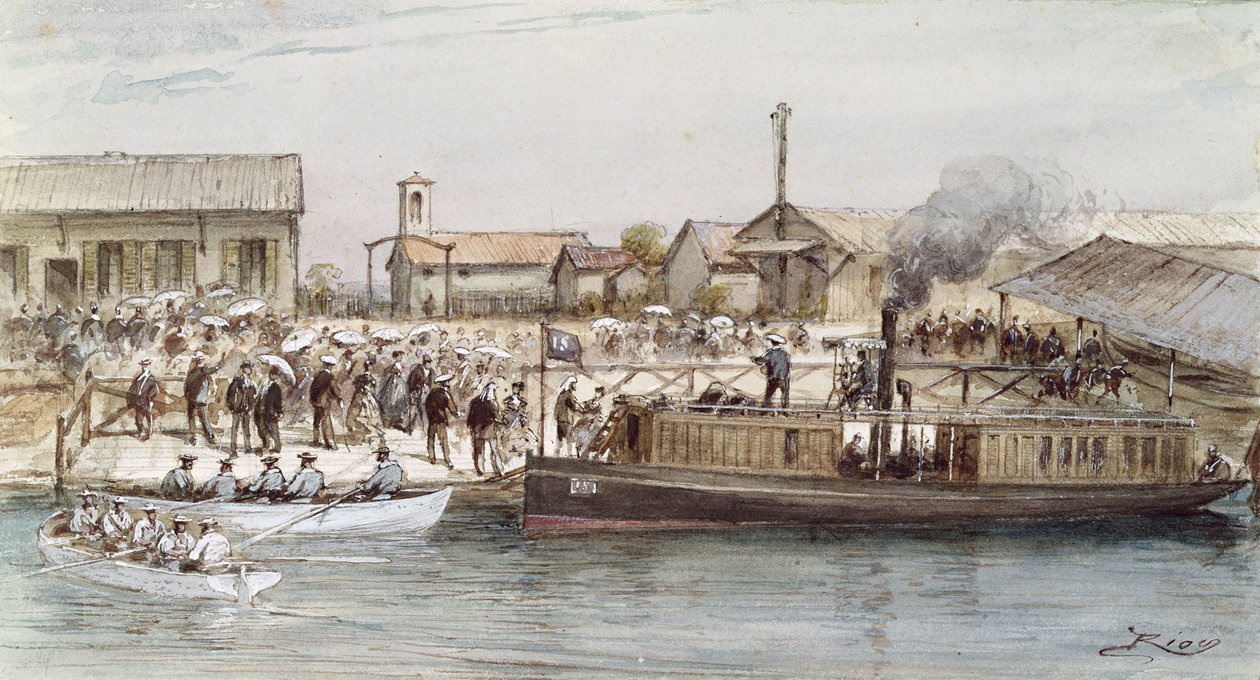 Inaugurace Suezského průplavu císařovnou Eugenií (1826-1920) 17. listopadu 1869 od Edouard Riou