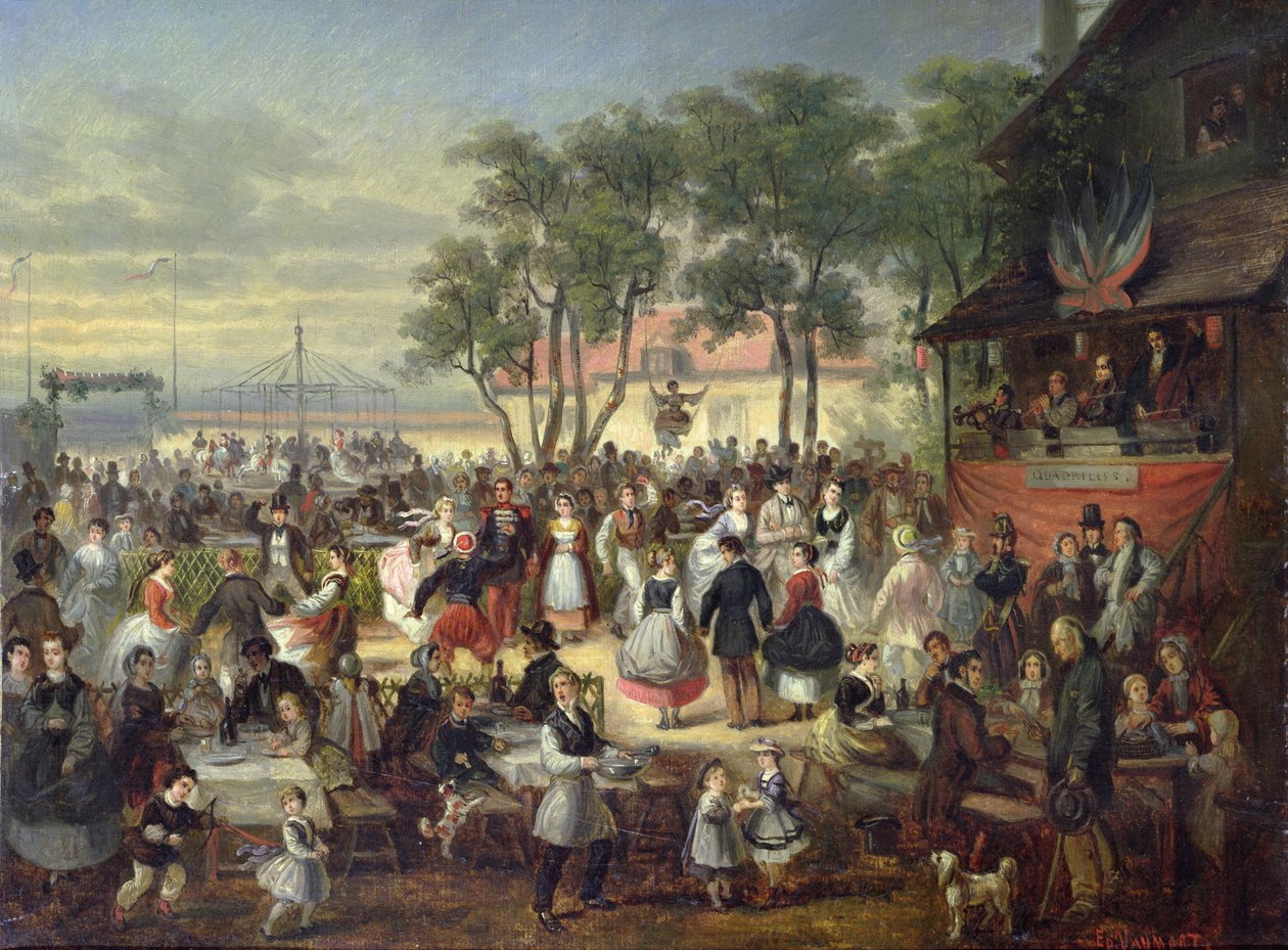 Slavnost v Saint-Cloud kolem roku 1860 od Edouard Vaumort