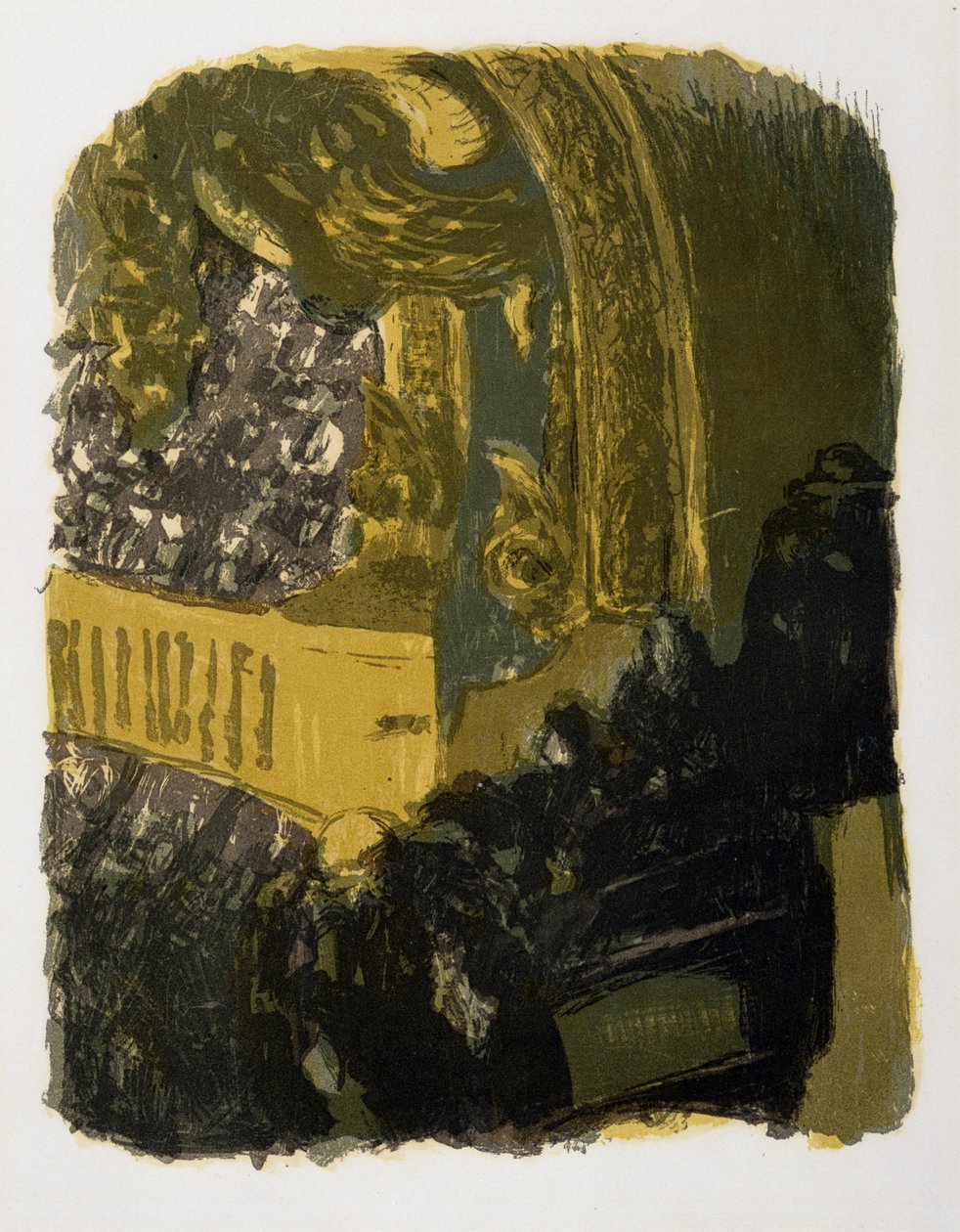 Balkon v divadle, 1900 (barevná litografie na vliesovém papíře) od Edouard Vuillard