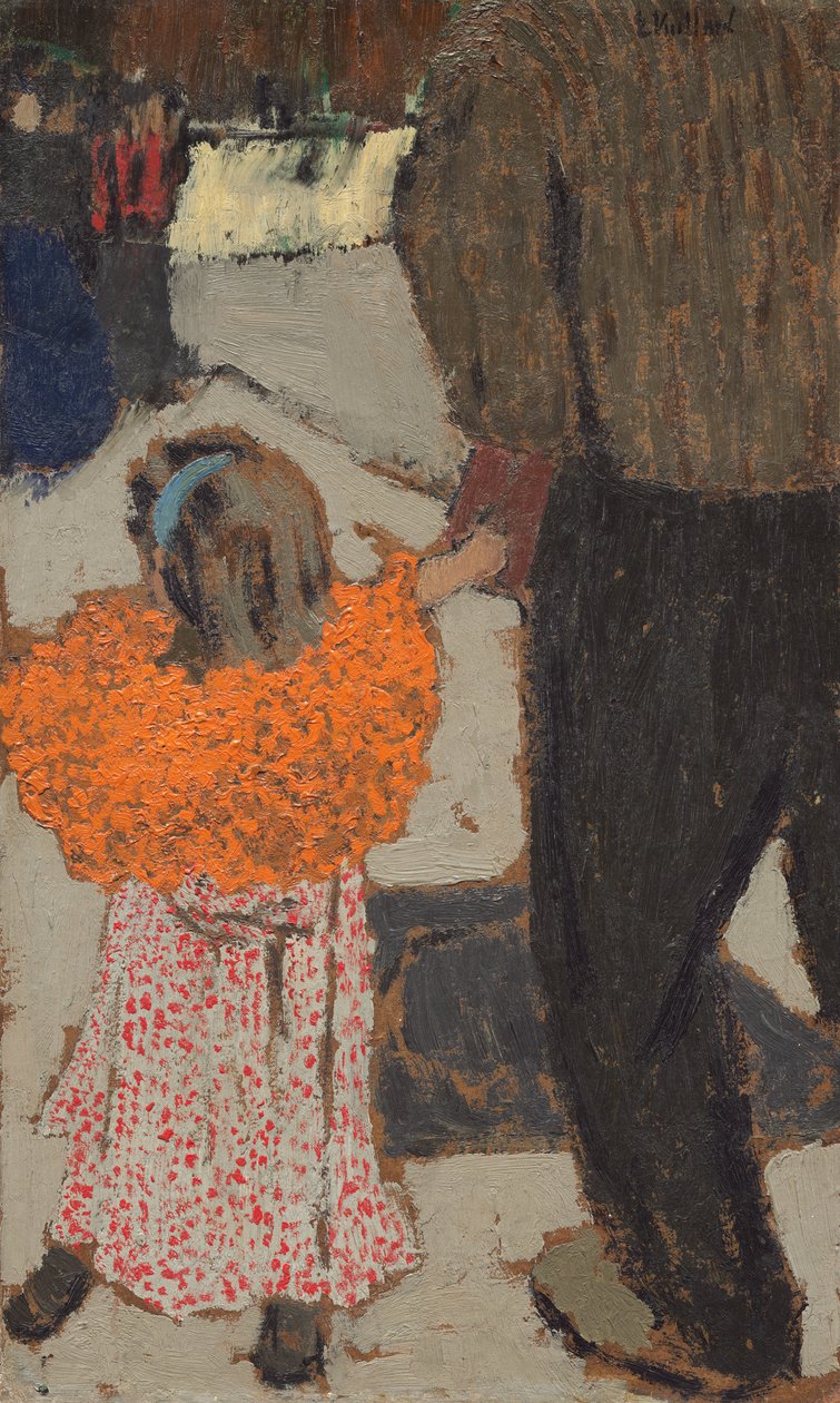 Dítě nosí červený šátek od Edouard Vuillard