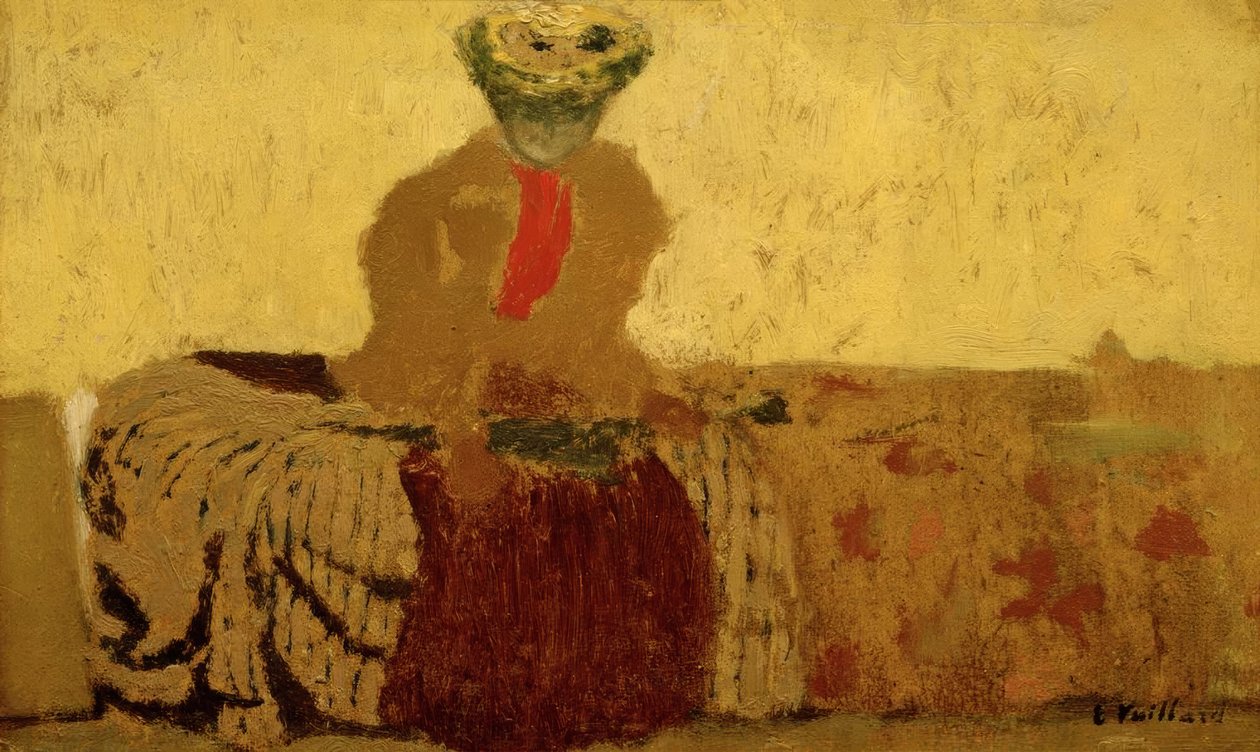 Žena s červenou kravatou od Edouard Vuillard