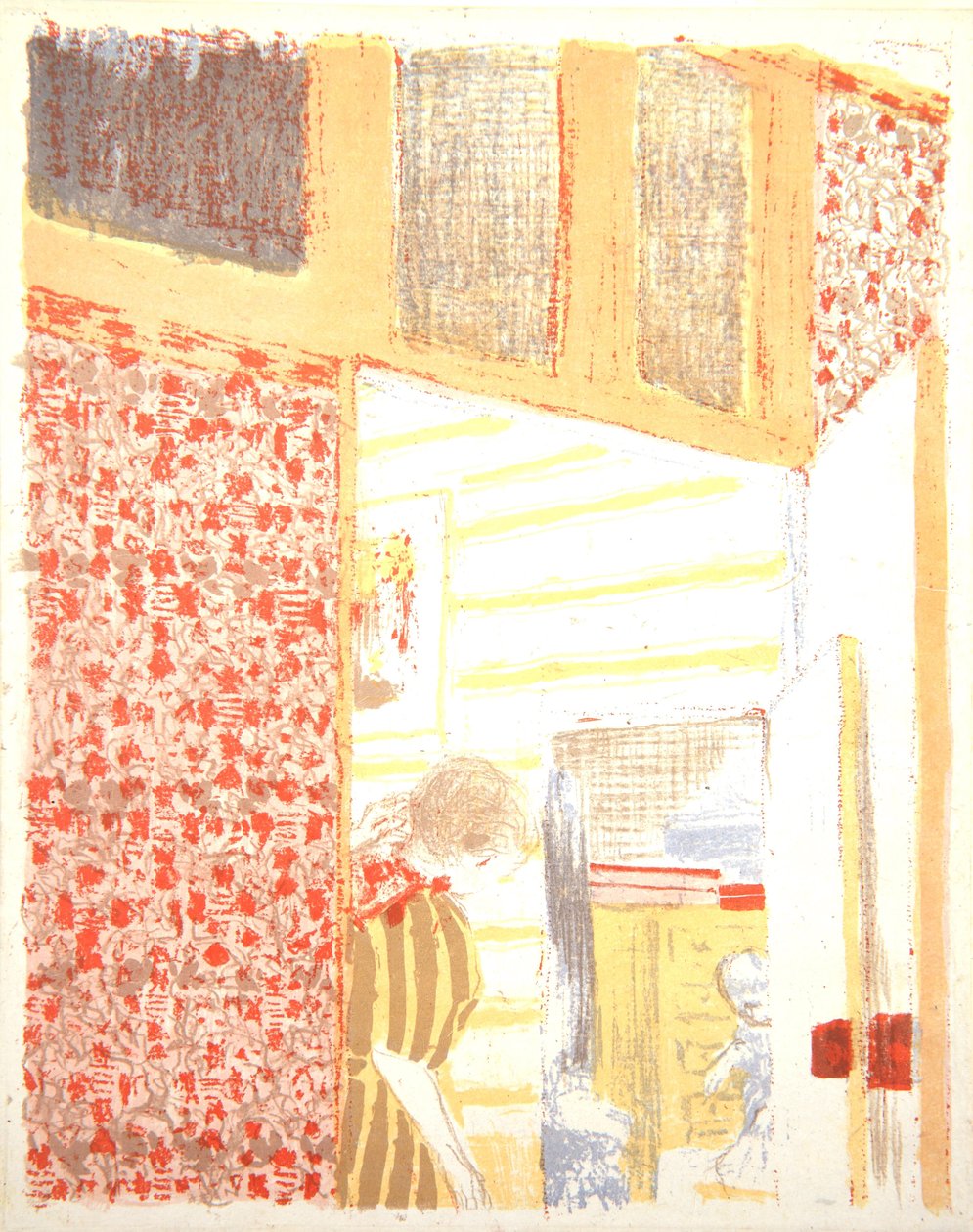 Interiér s růžovou tapetou III, 1899 od Edouard Vuillard