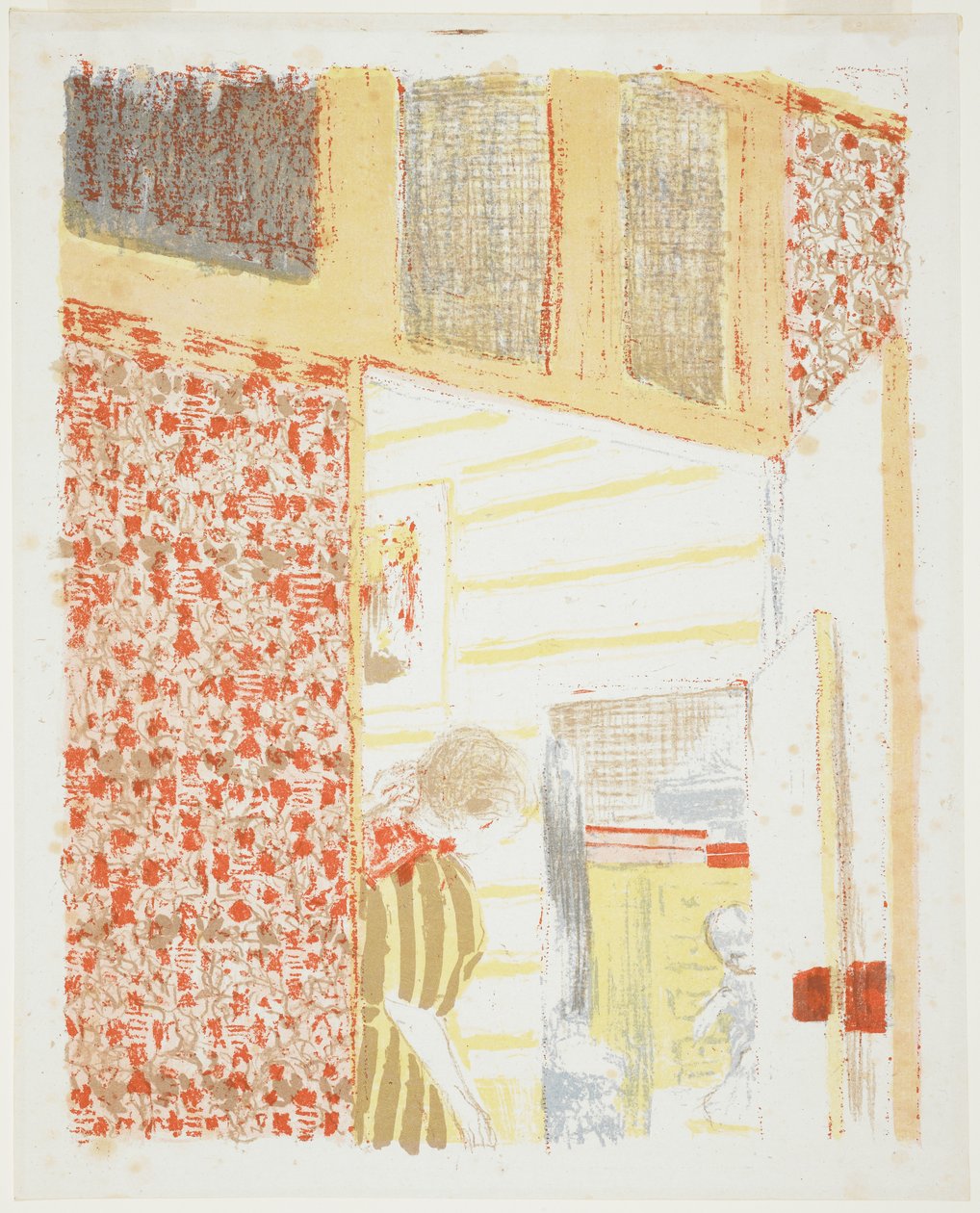 Interiér s růžovými závěsy III, 1899 od Edouard Vuillard